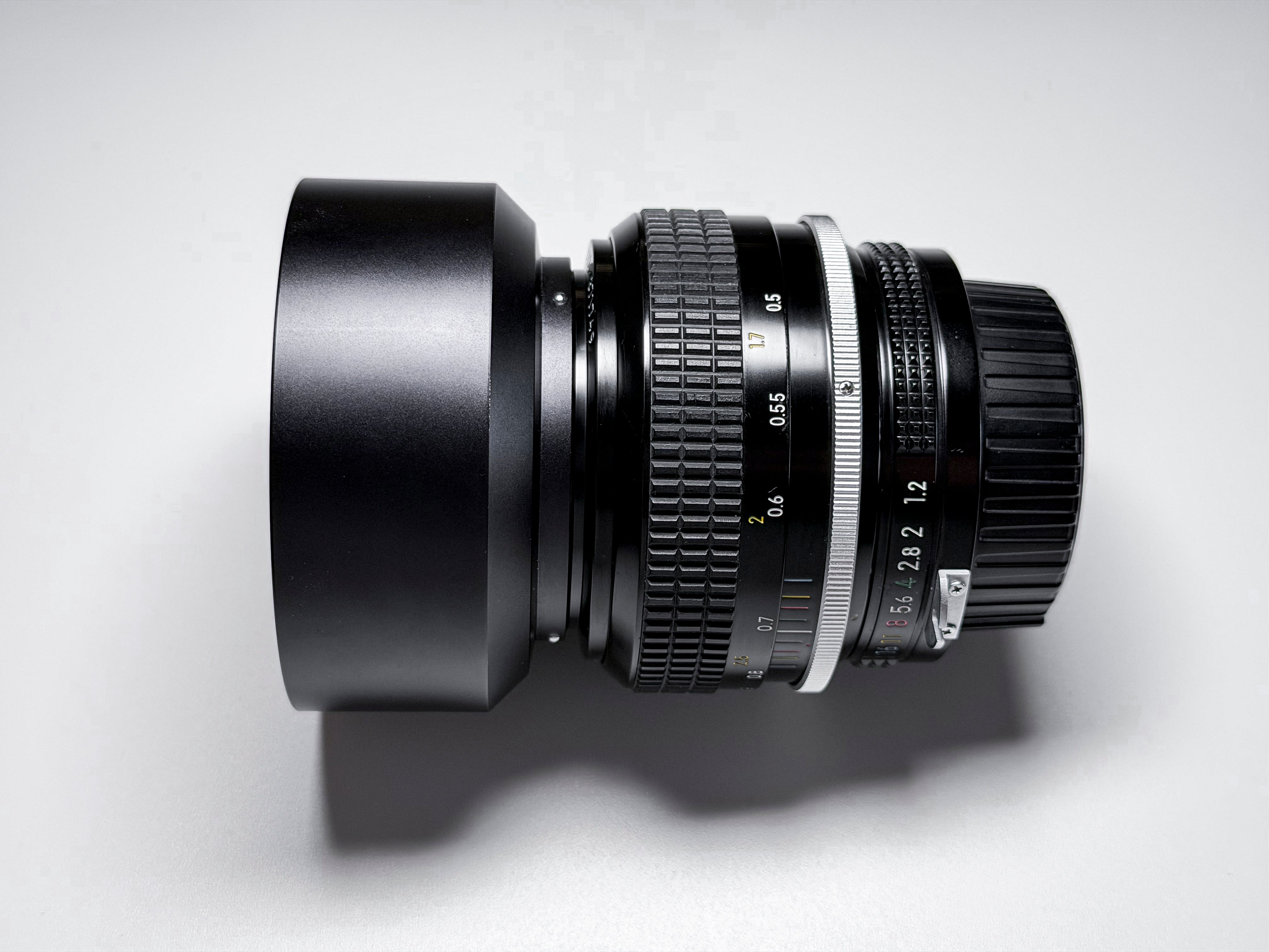 Nikon Nikkor 55mm f/1.2 AI F Mount Lens with Hood - Excellent, Read