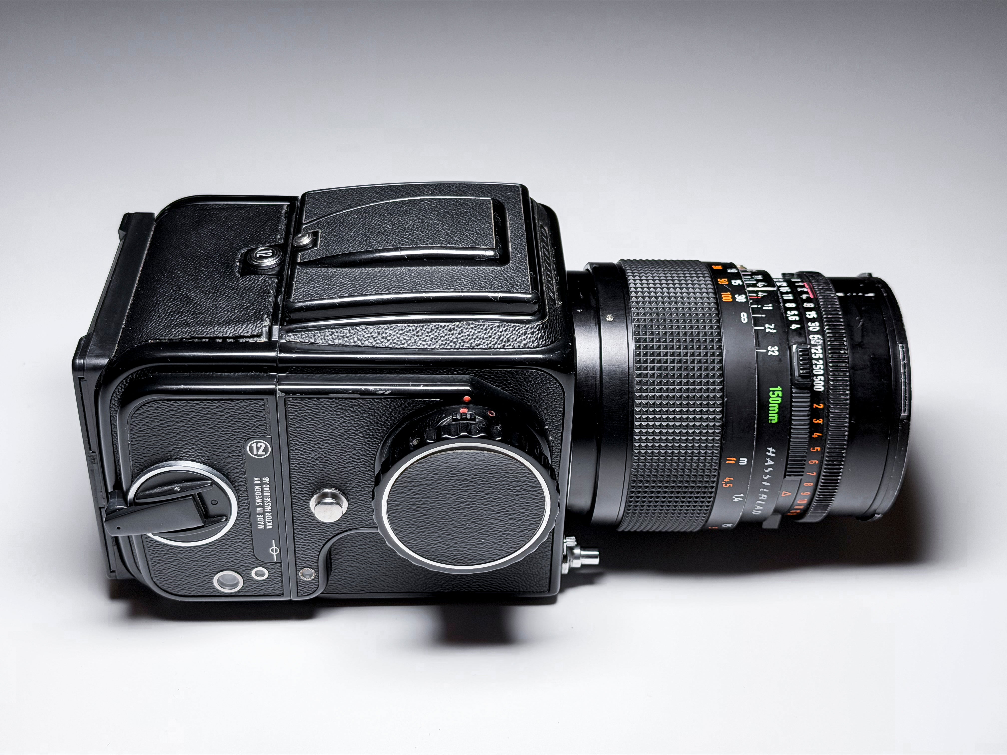 Hasselblad 500 CM C/M Black + 150mm CF Zeiss T* Medium Format Film Camera - CLA
