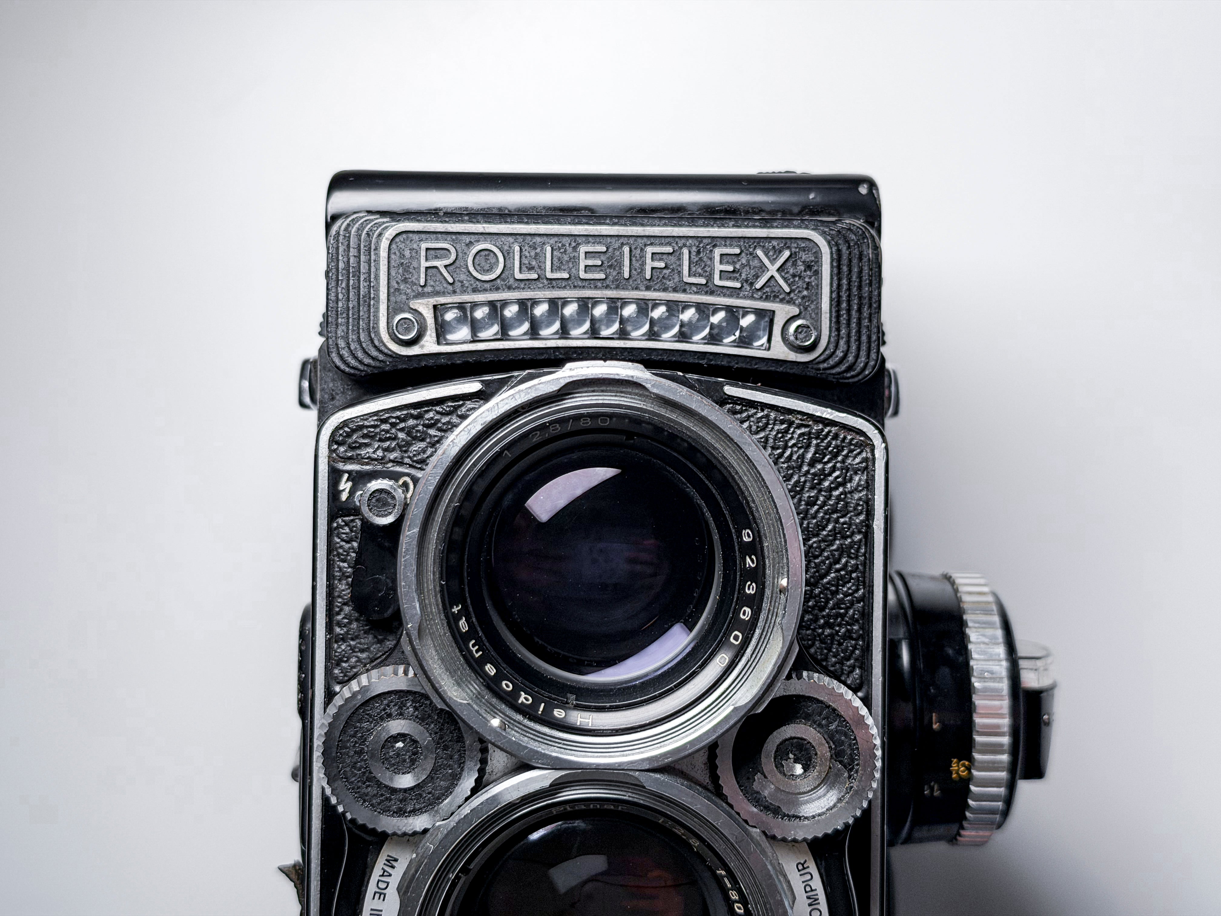 Rolleiflex 2.8F White Face Medium Format 120 Film - Tested