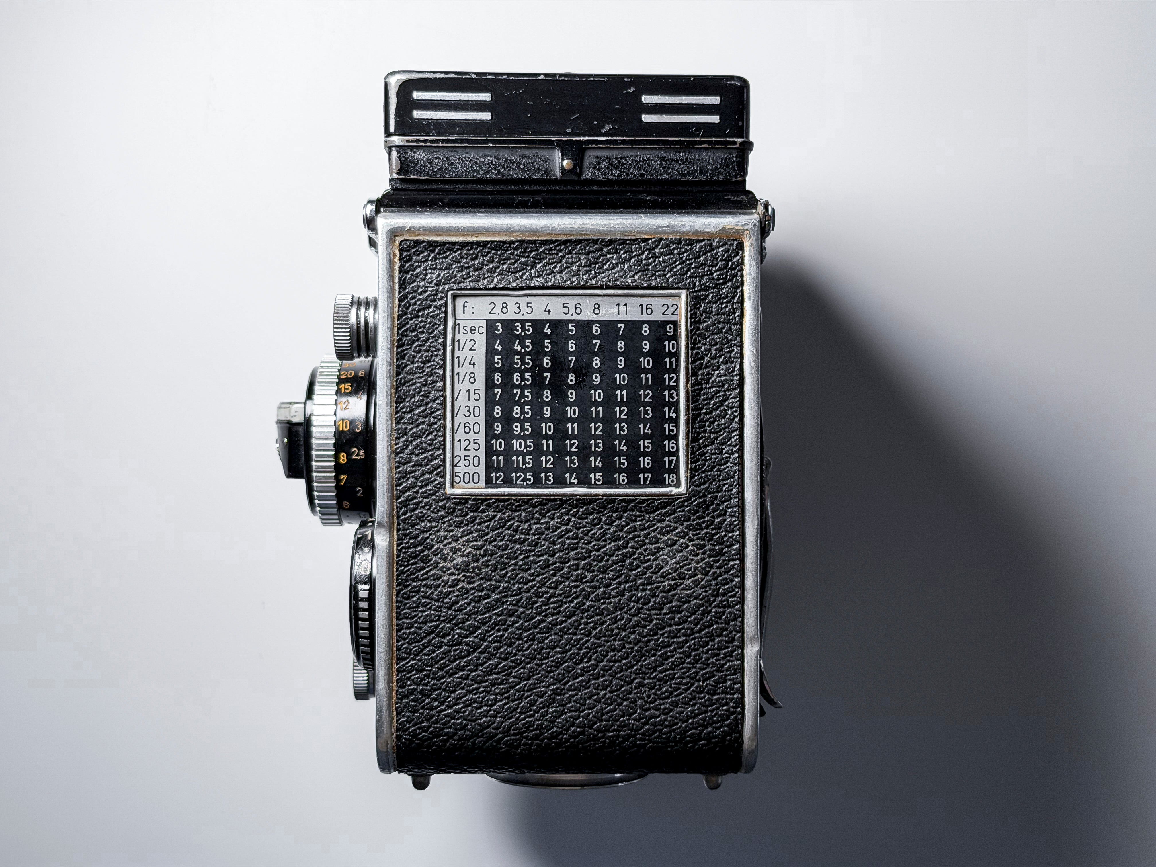Rolleiflex 2.8F White Face Medium Format 120 Film - Tested