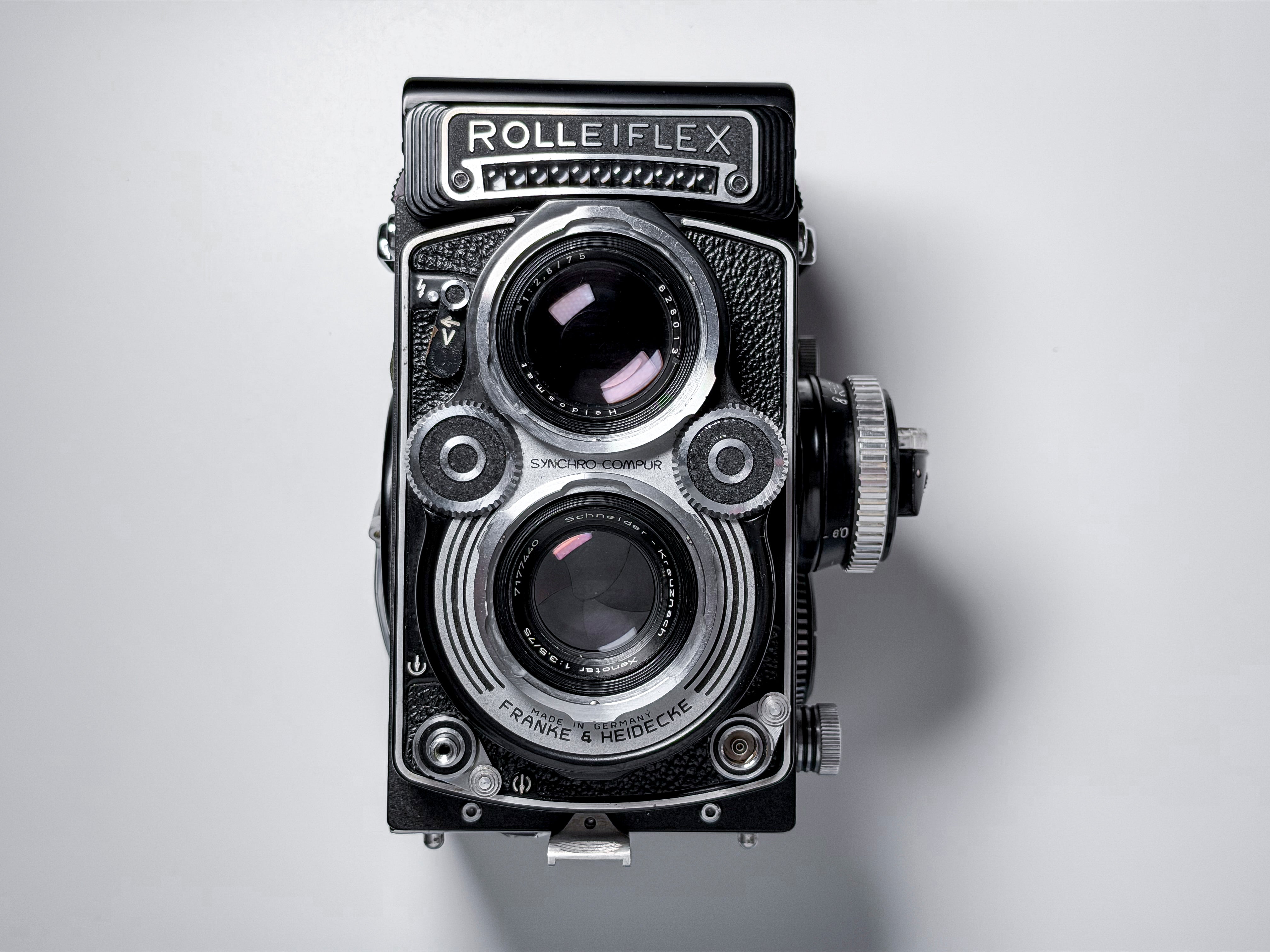 Rolleiflex 3.5F Xenotar 120 Film Camera + Case, Hood - Working, Read Description