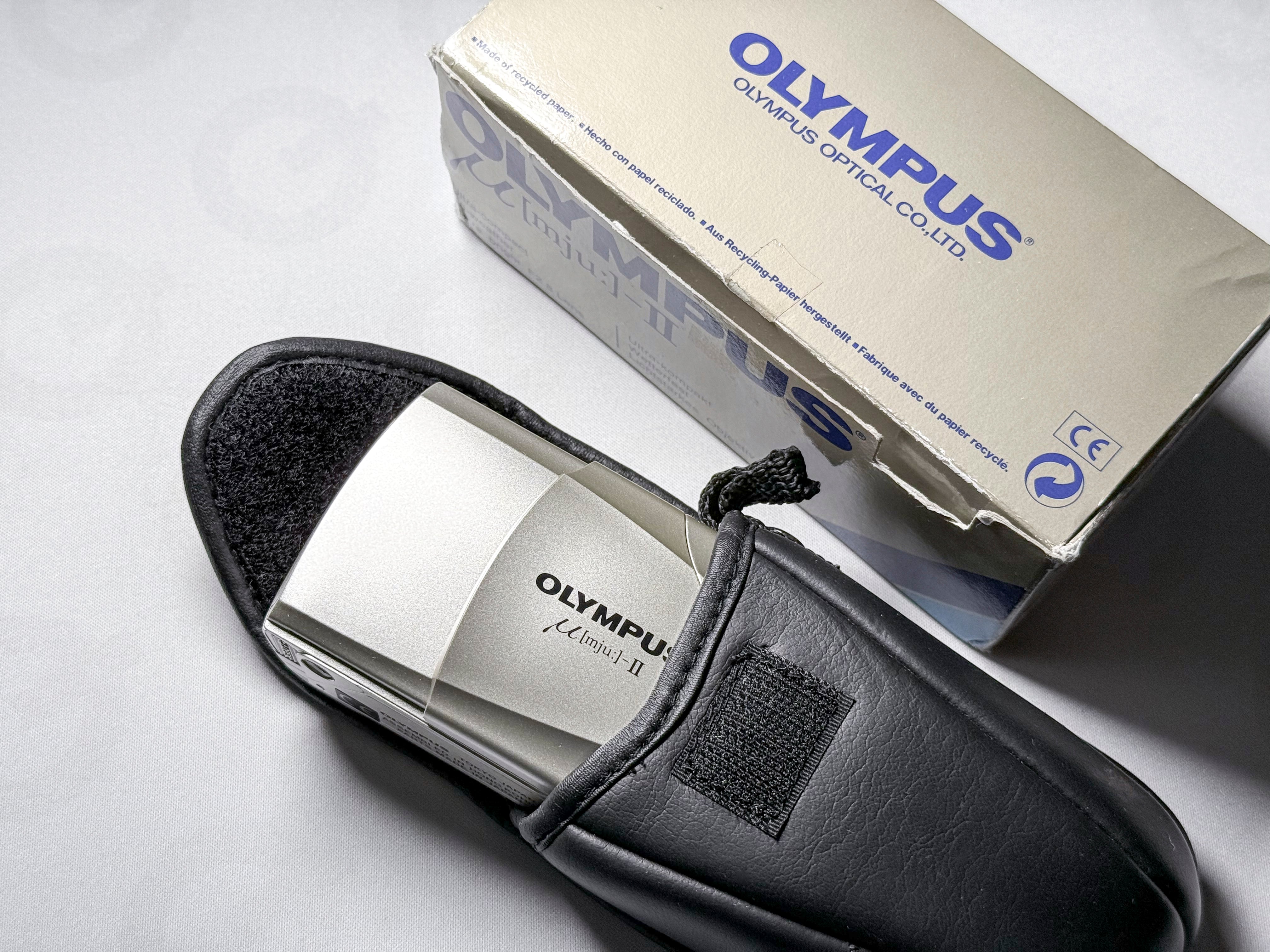 Rare! Olympus Mju II 35mm Film Camera Stylus Epic - Box and Papers, Near Mint