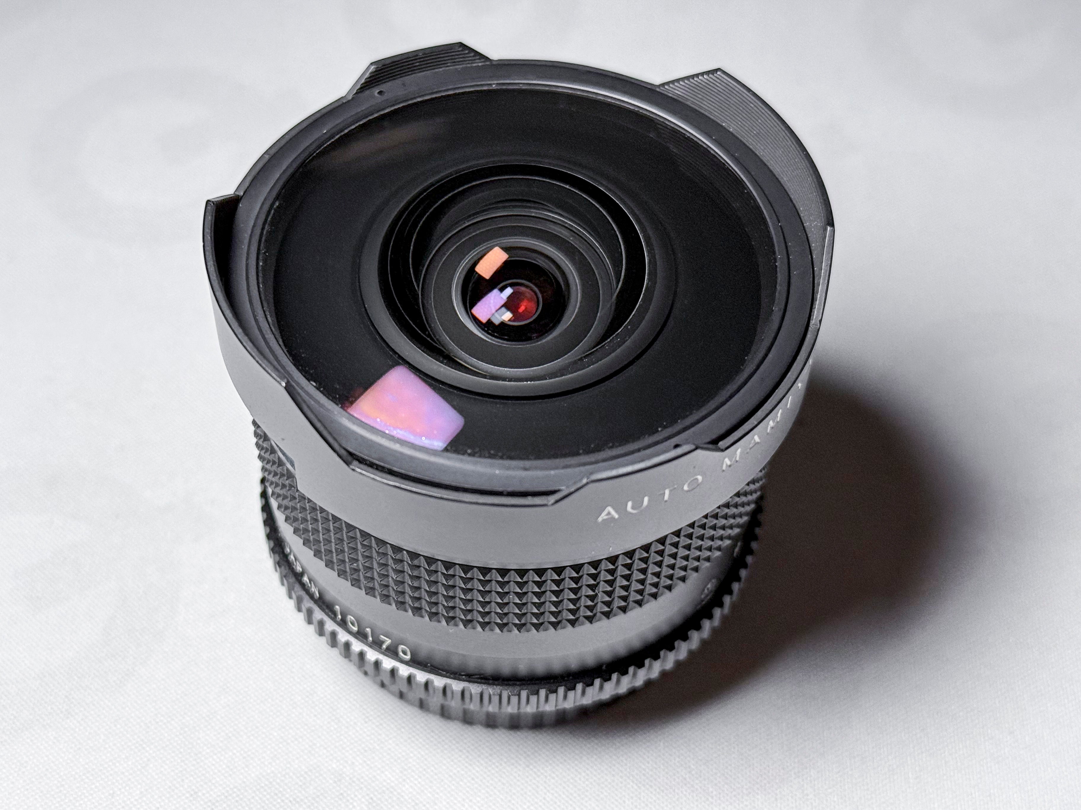 ULTRA RARE - Mamiya Sekor CS 14mm f/3.5 Fisheye Lens with filters - Near Mint
