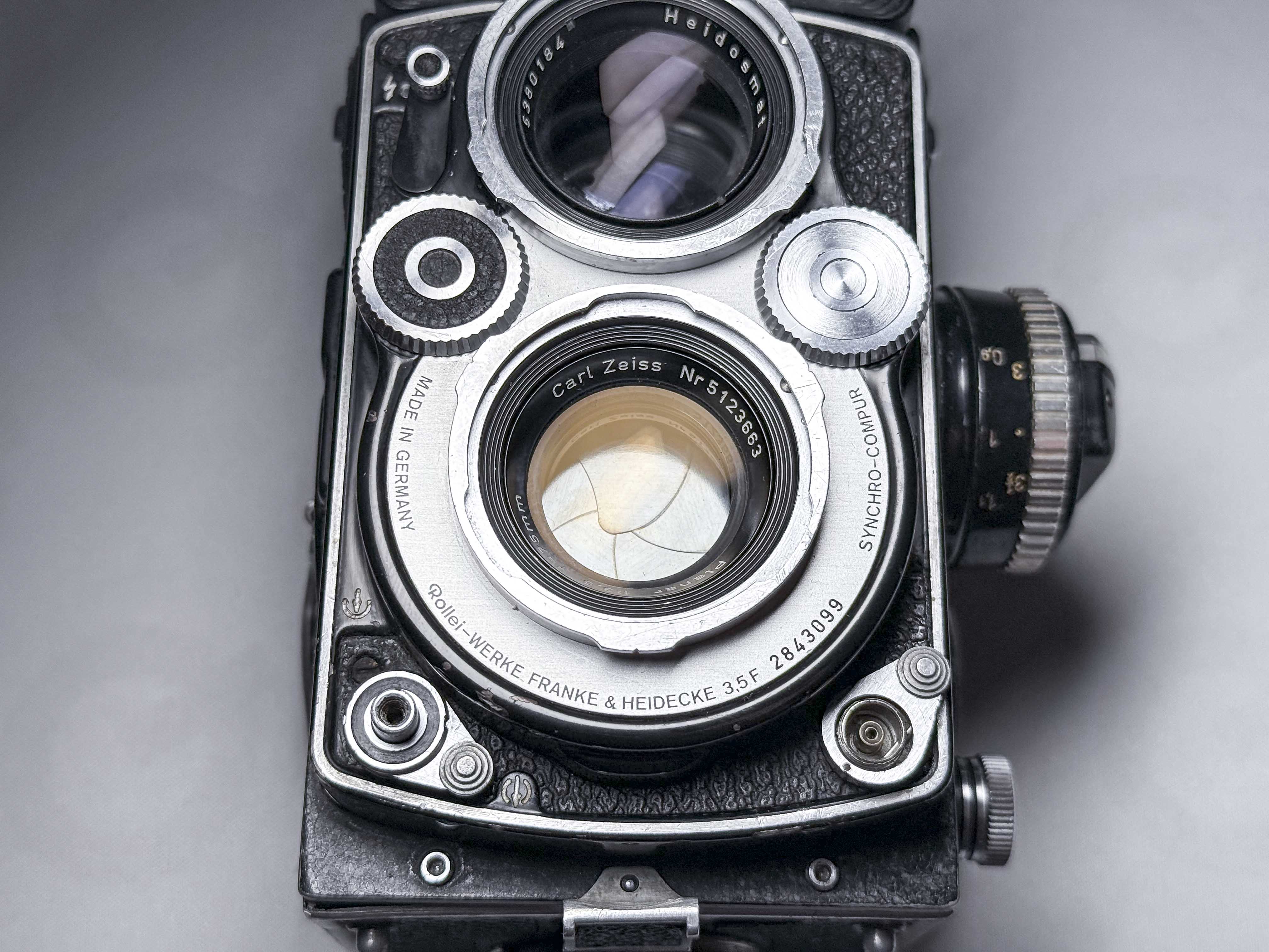Rolleiflex White Face 3.5F Planar Pellicola Medio Formato TLR - Perfettamente Funzionante
