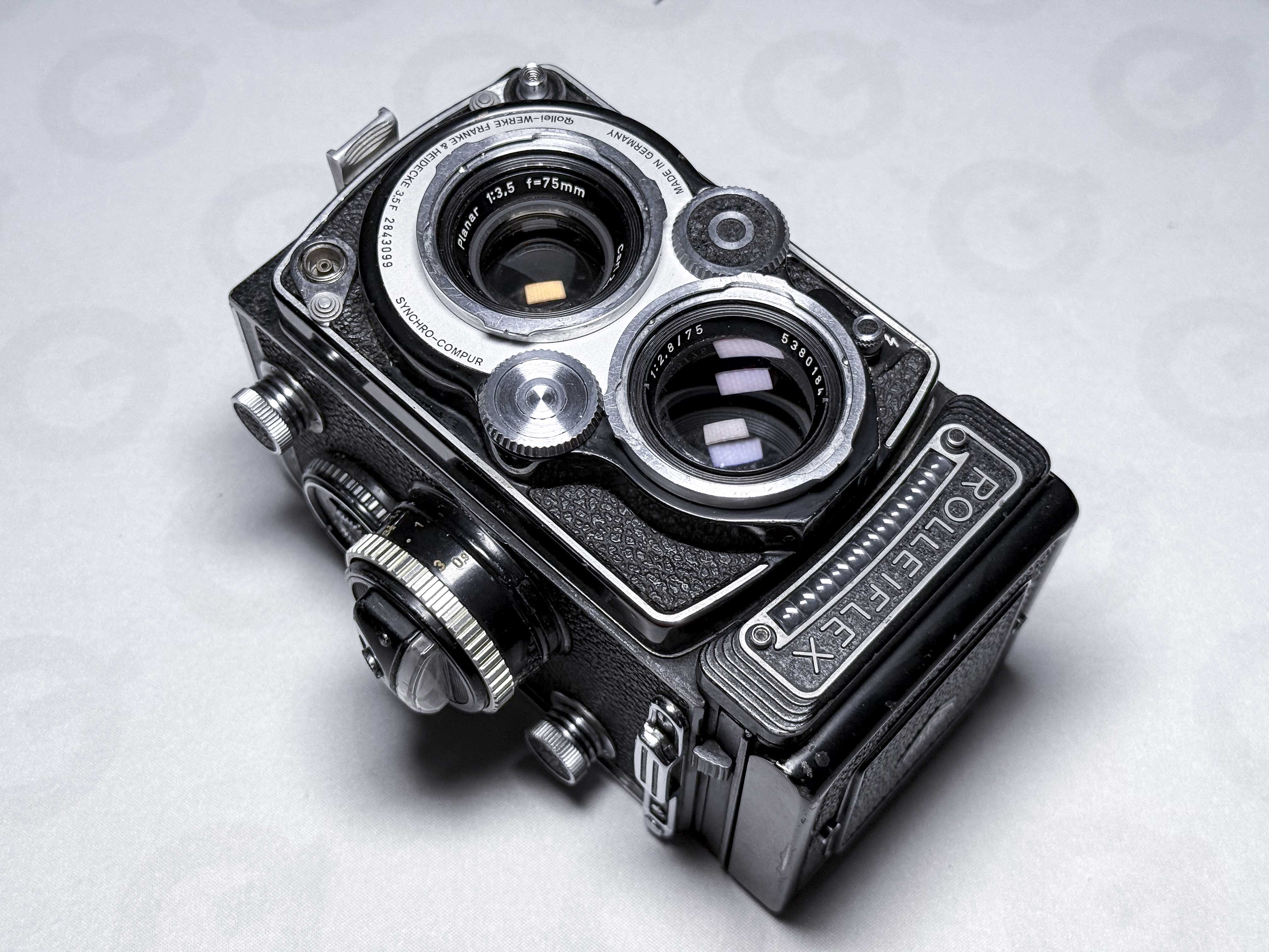 Rolleiflex White Face 3.5F Planar Pellicola Medio Formato TLR - Perfettamente Funzionante