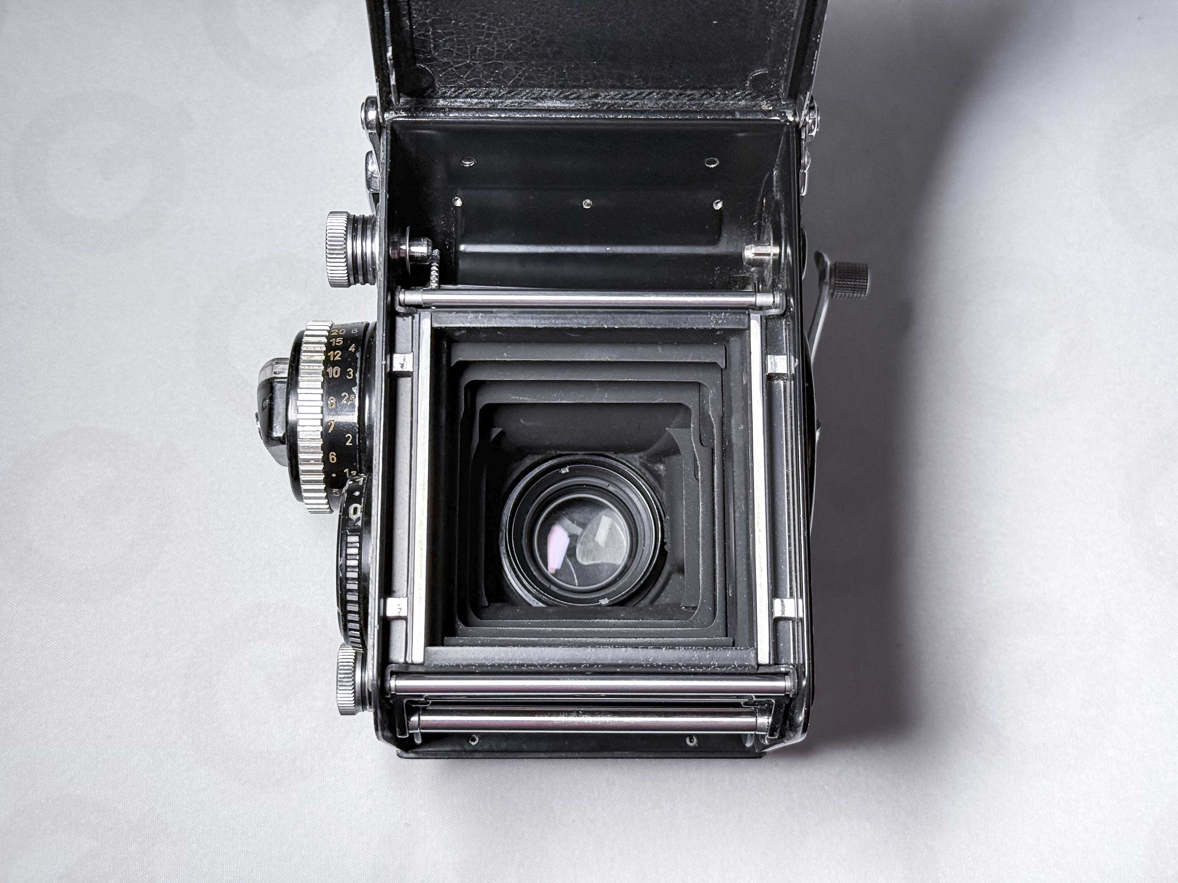 Rolleiflex White Face 3.5F Planar Pellicola Medio Formato TLR - Perfettamente Funzionante