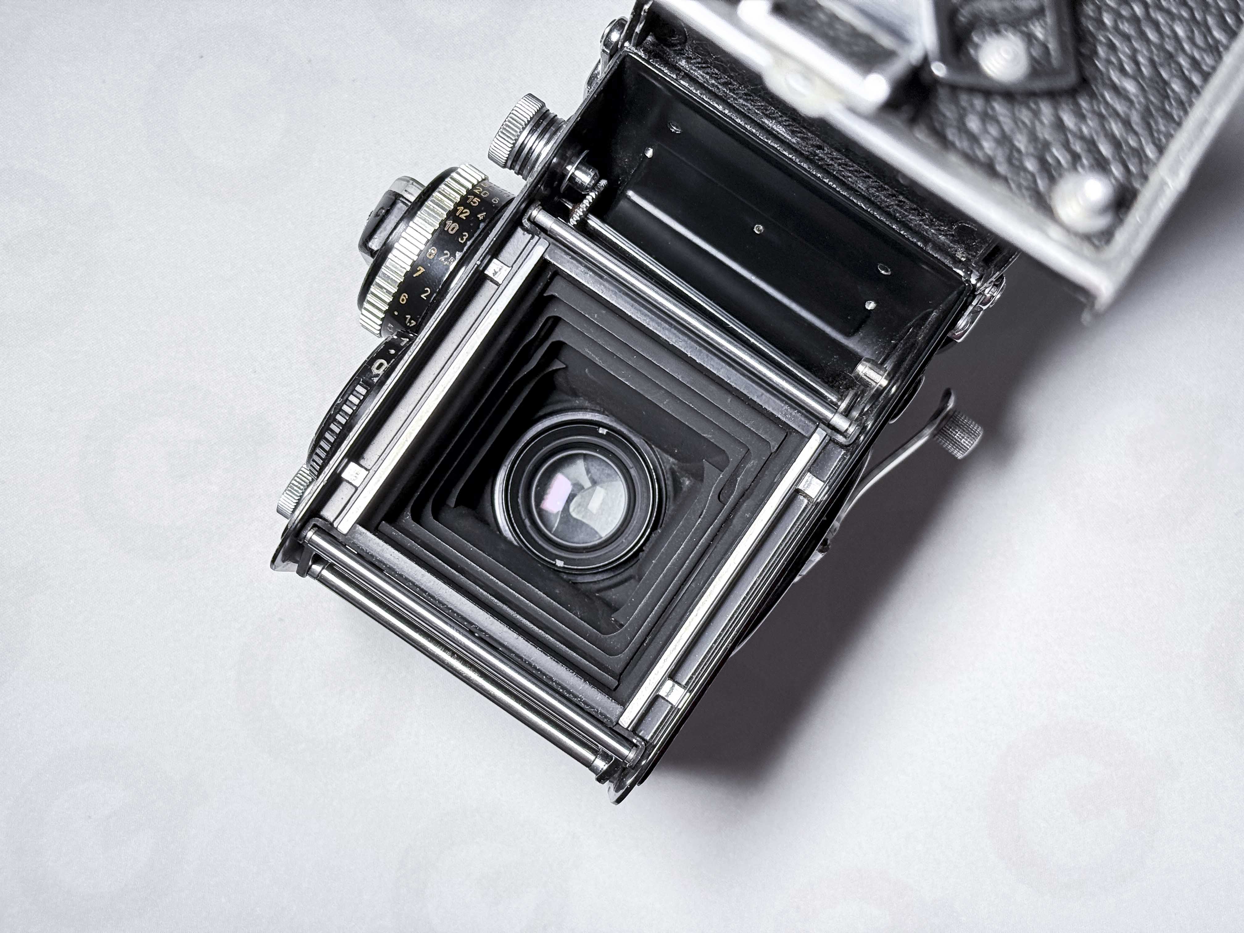 Rolleiflex White Face 3.5F Planar Pellicola Medio Formato TLR - Perfettamente Funzionante