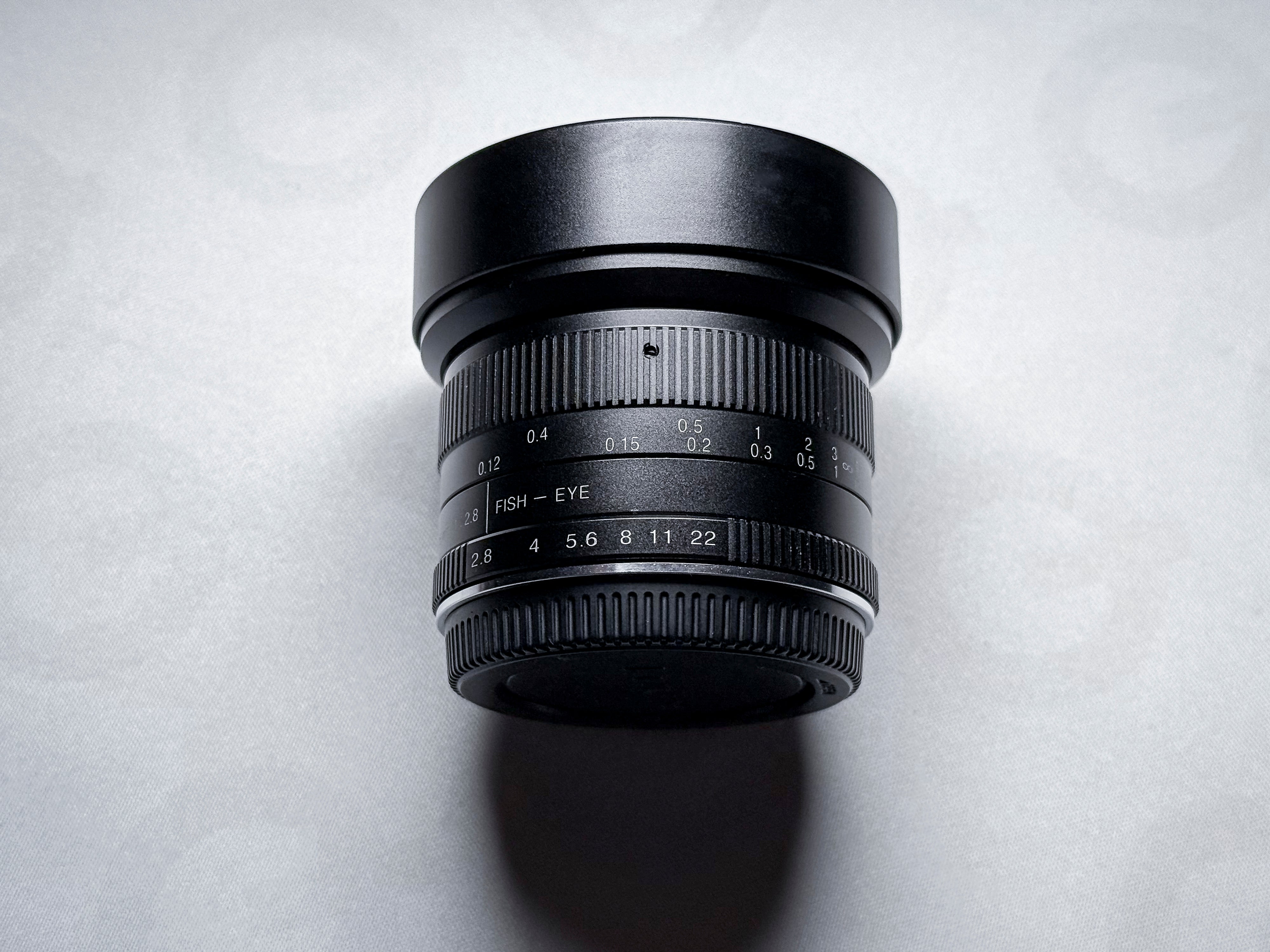 Fisheye 7,5 mm f/2,8 7Artisans per M43 Quattro Terzi - Garanzia di 1 anno, eccellente