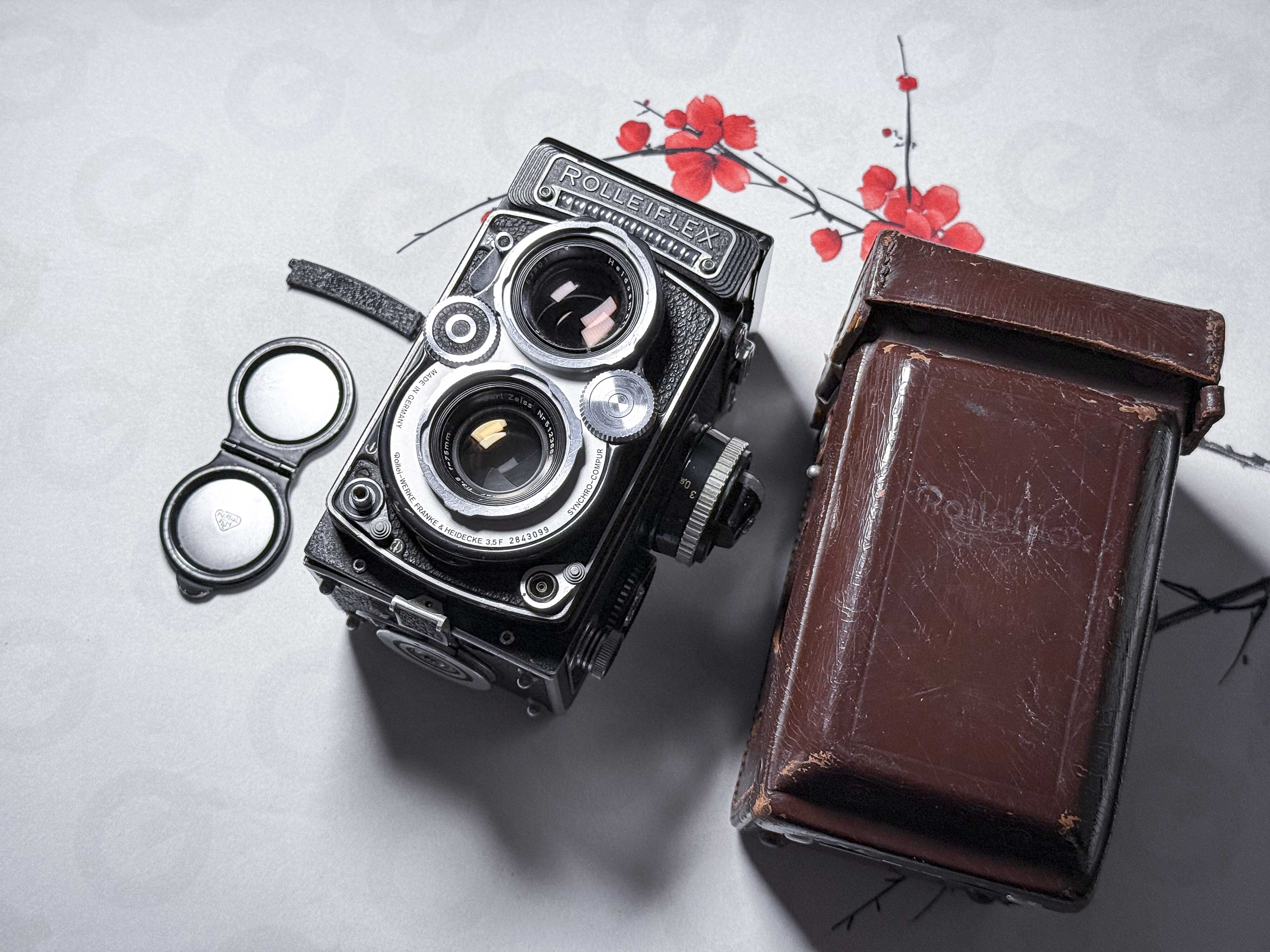 Rolleiflex White Face 3.5F Planar Pellicola Medio Formato TLR - Perfettamente Funzionante