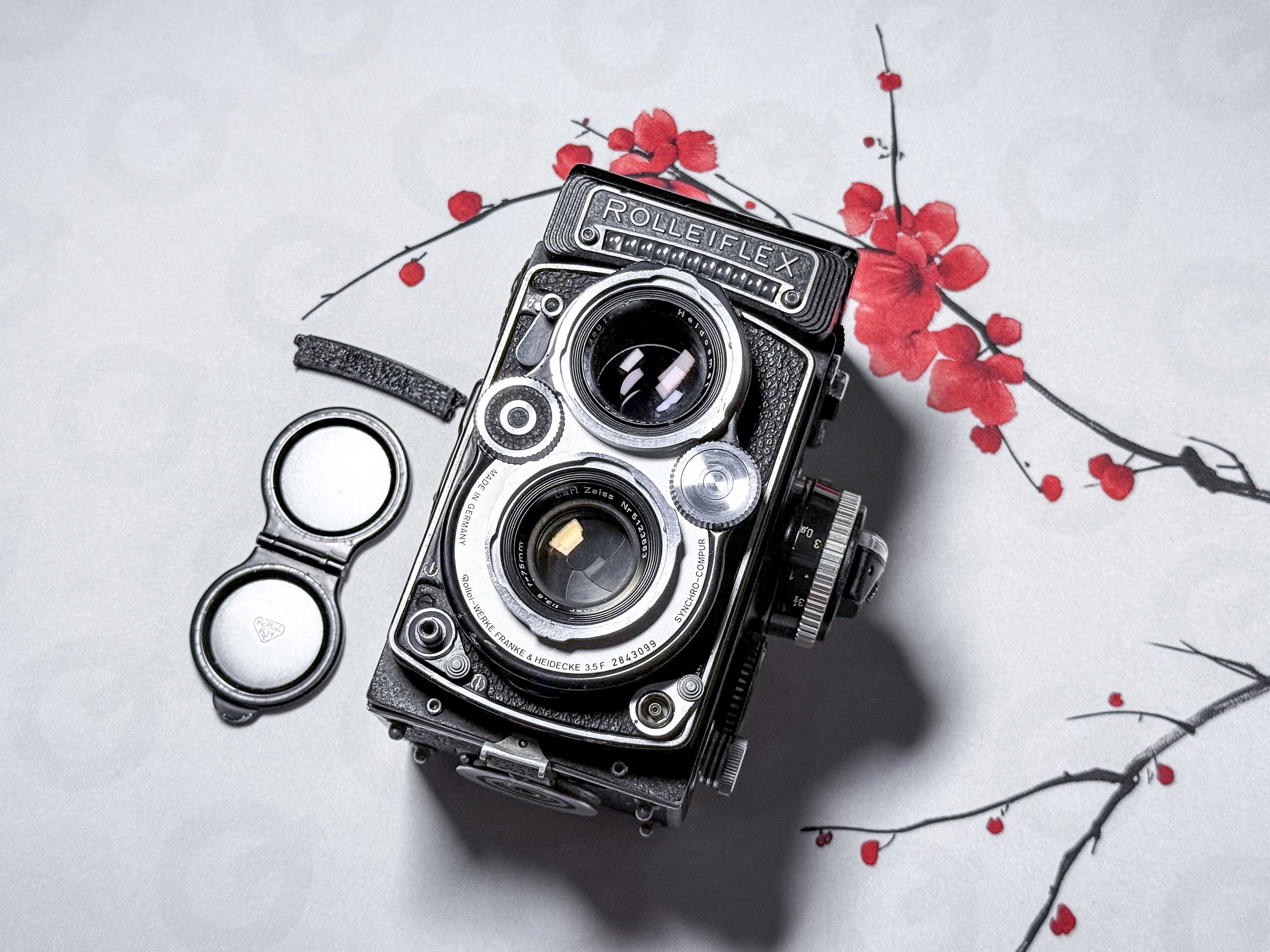 Rolleiflex White Face 3.5F Planar Pellicola Medio Formato TLR - Perfettamente Funzionante
