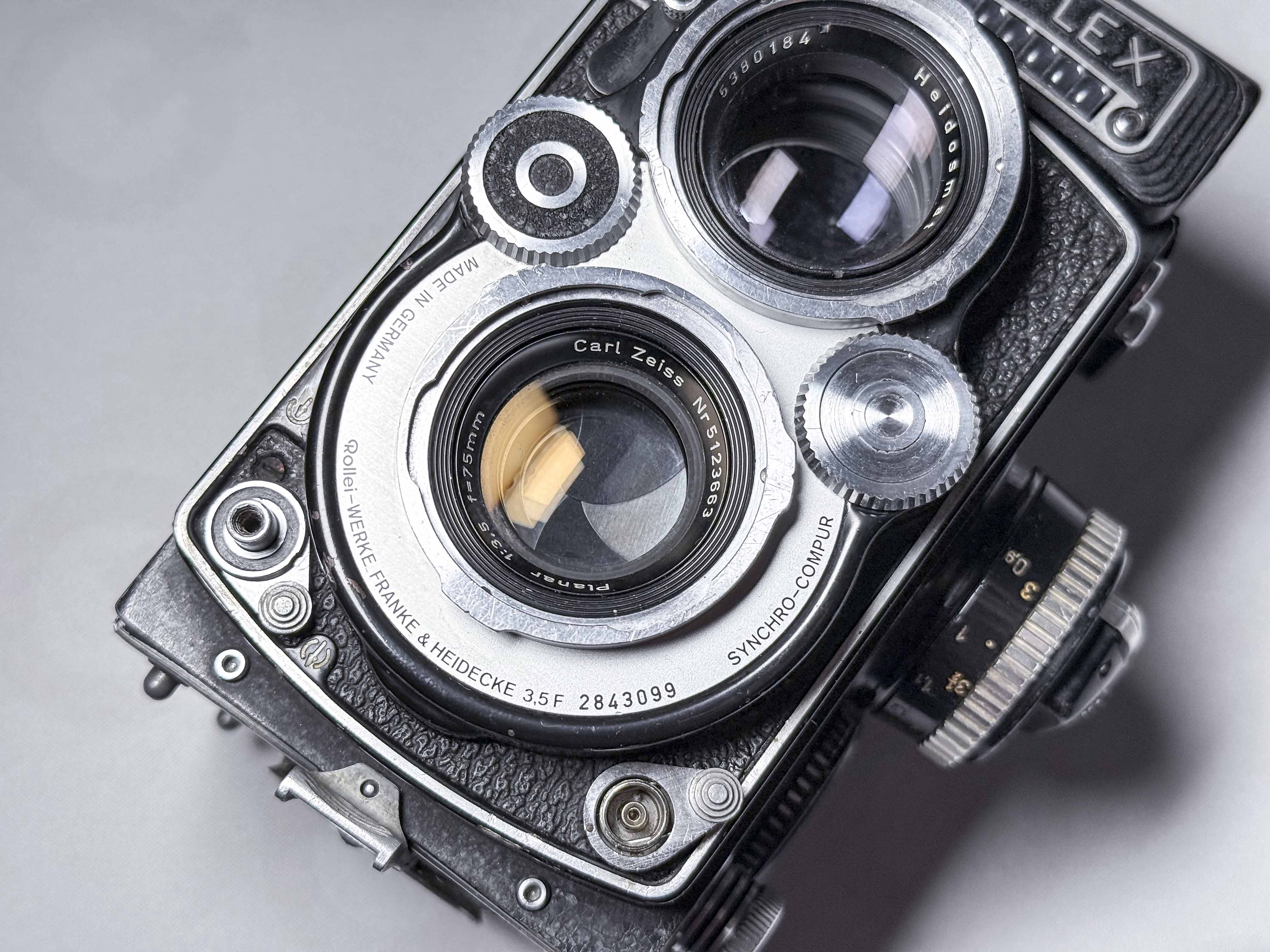 Rolleiflex White Face 3.5F Planar Pellicola Medio Formato TLR - Perfettamente Funzionante