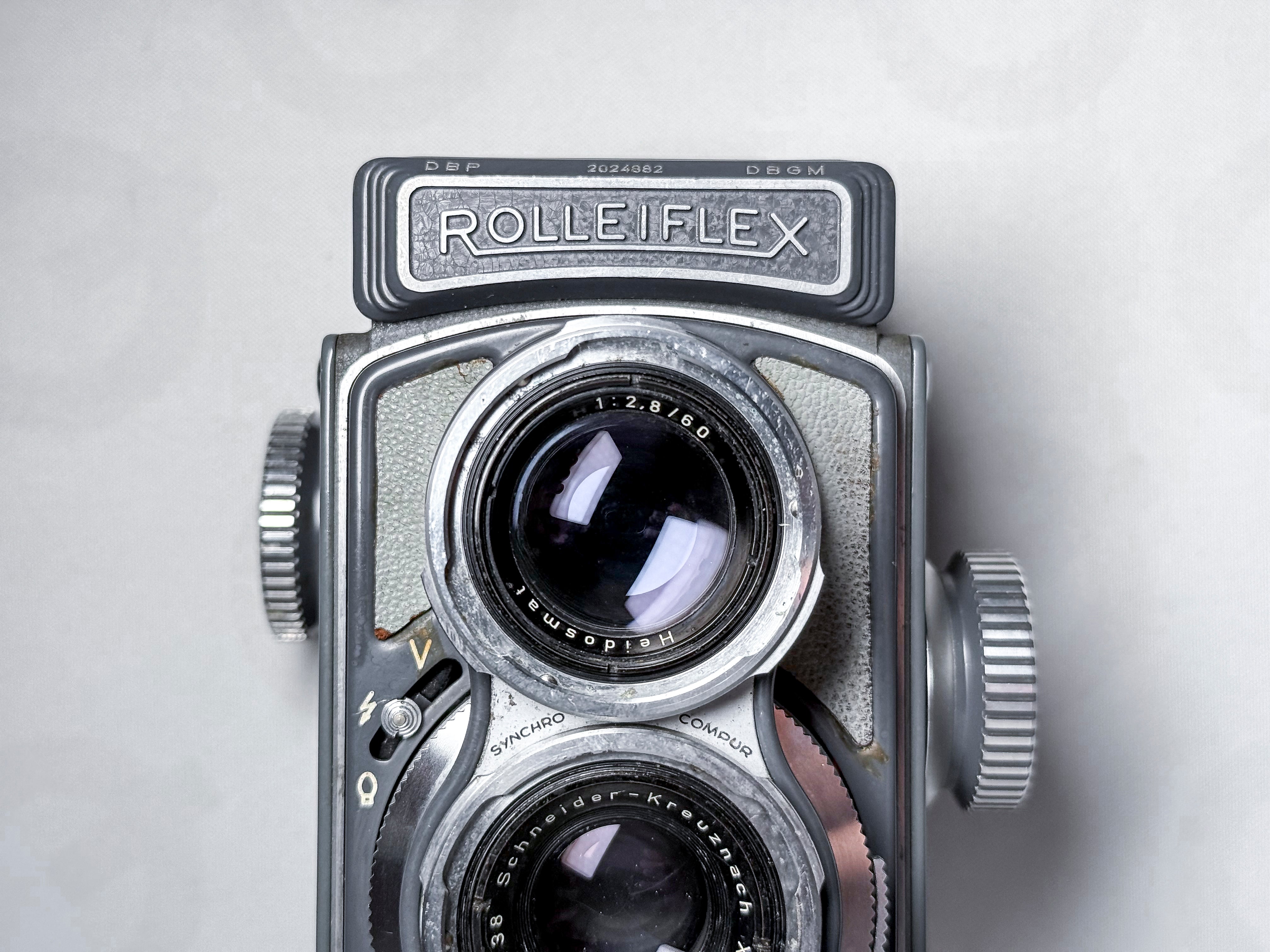 Rolleiflex 4x4 Baby 60mm Zeiss Tessar with Spool - Perfectly Working