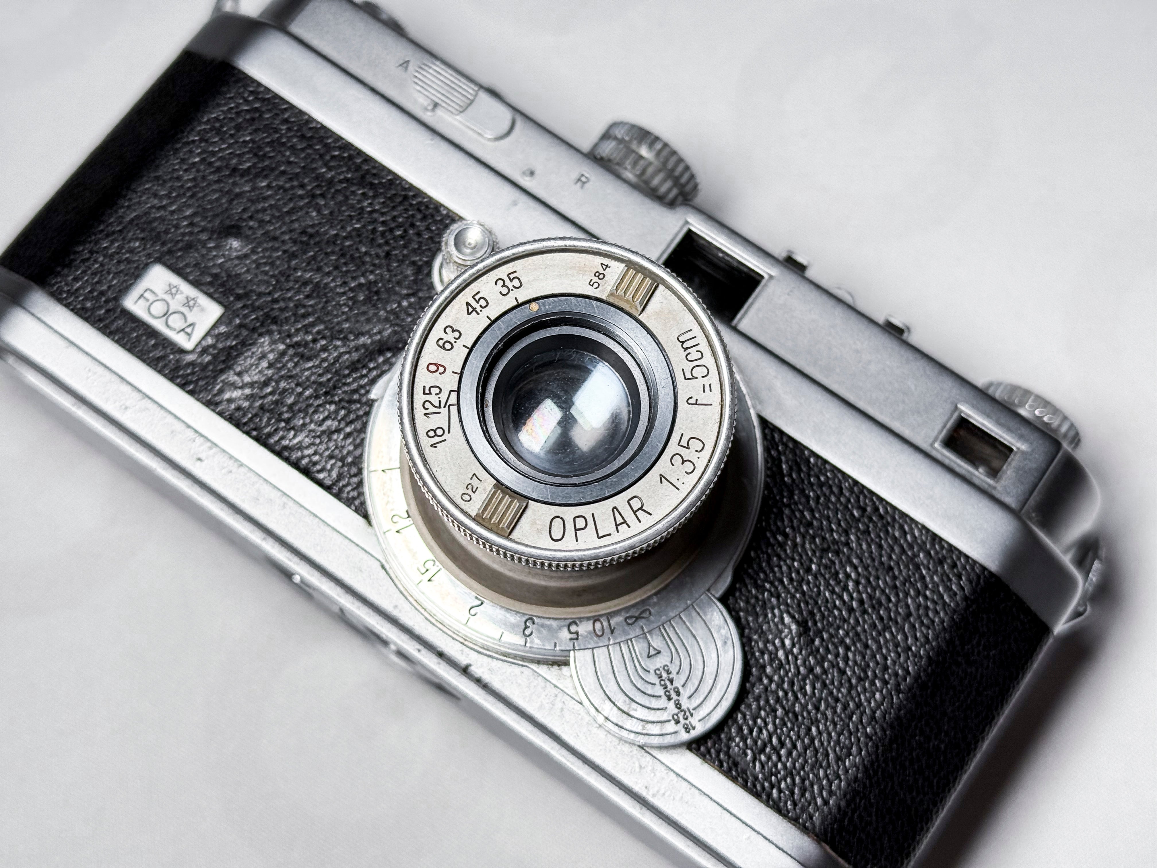 Foca PF2B 2 Star Rangefinder + Oplar 5cm f/3.5 35mm + Case , Leica inspired