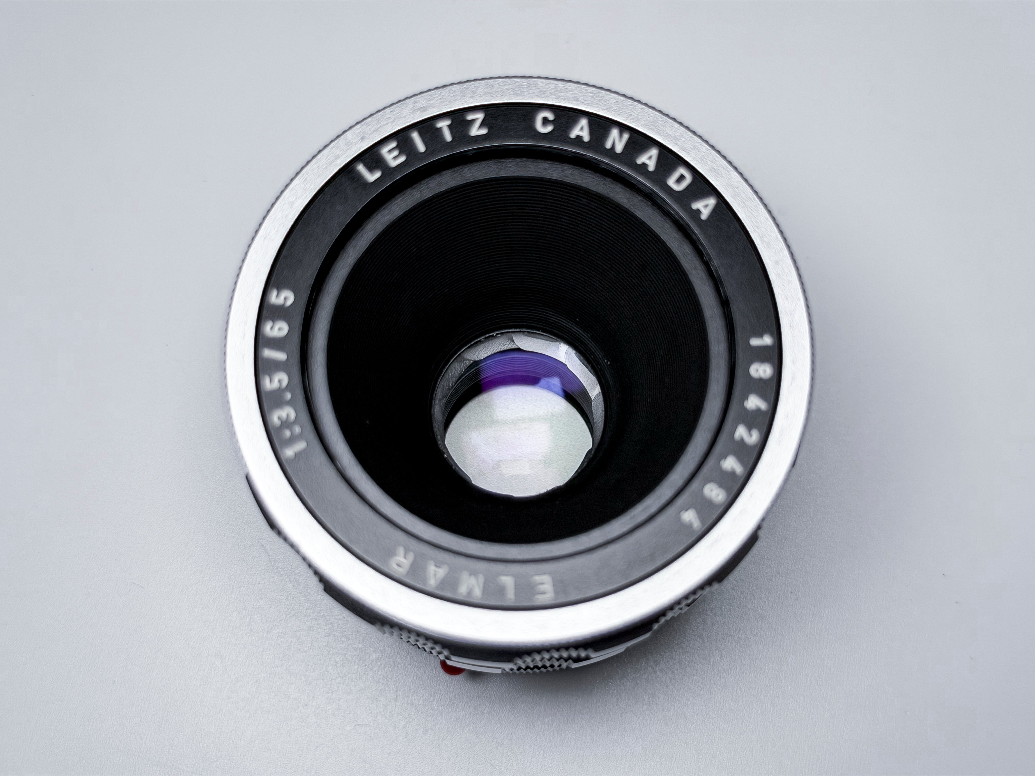 Leica Elmar 65mm f/3.5 M Mount Lens Leitz Canada - Excellent