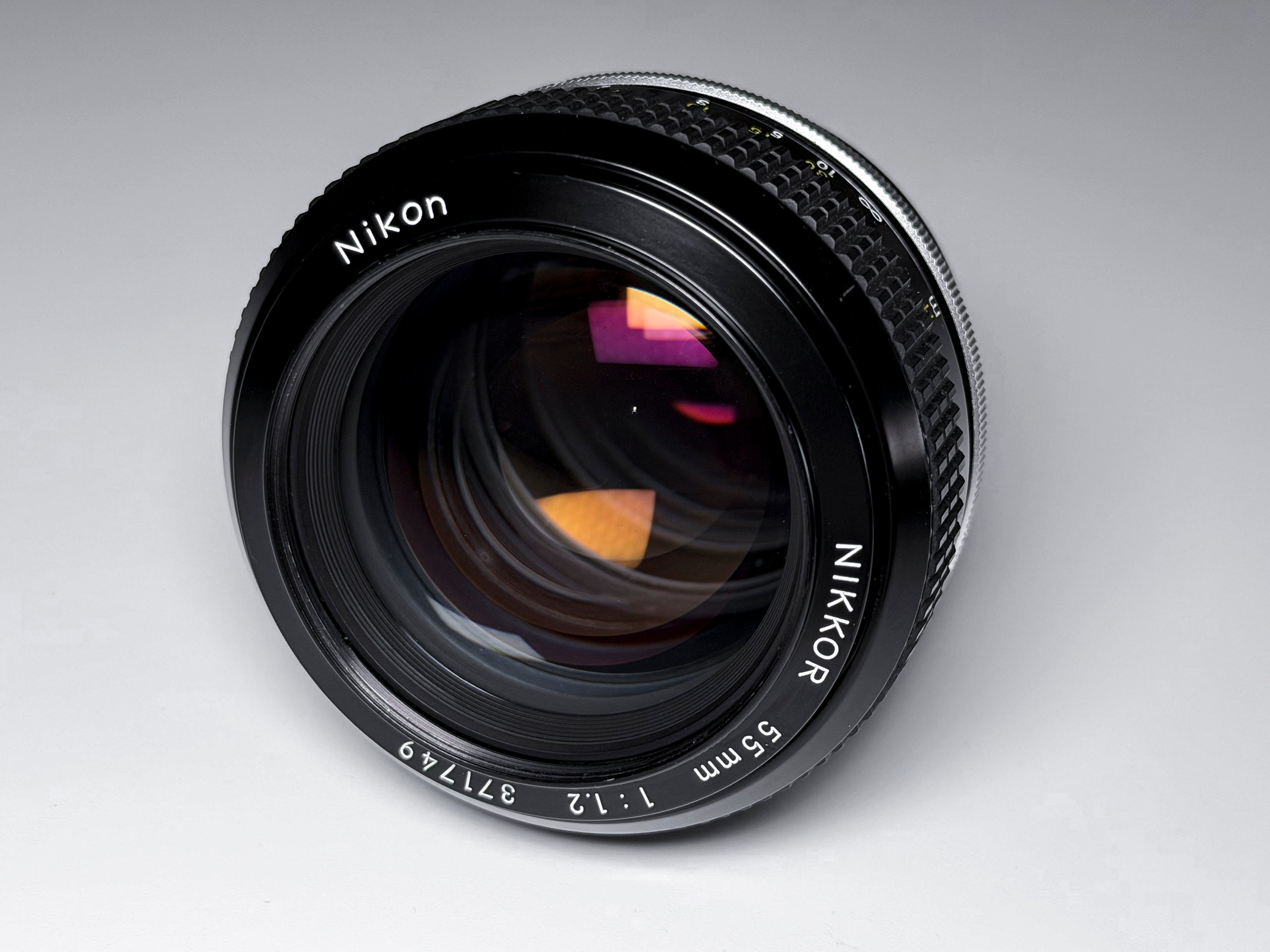 Nikon Nikkor 55mm f/1.2 AI F Mount Lens with Hood - Excellent, Read