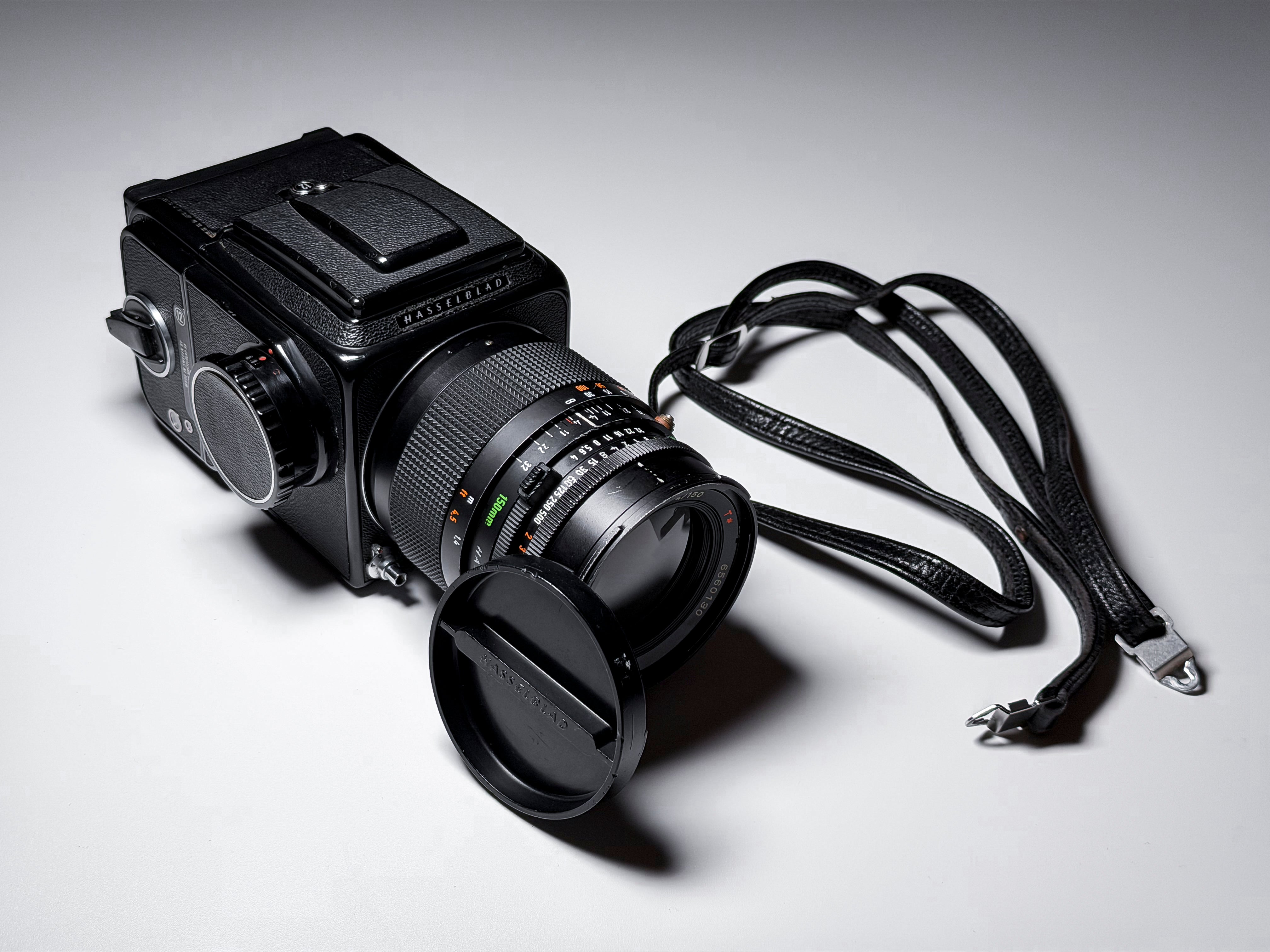 Hasselblad 500 CM C/M Black + 150mm CF Zeiss T* Medium Format Film Camera - CLA