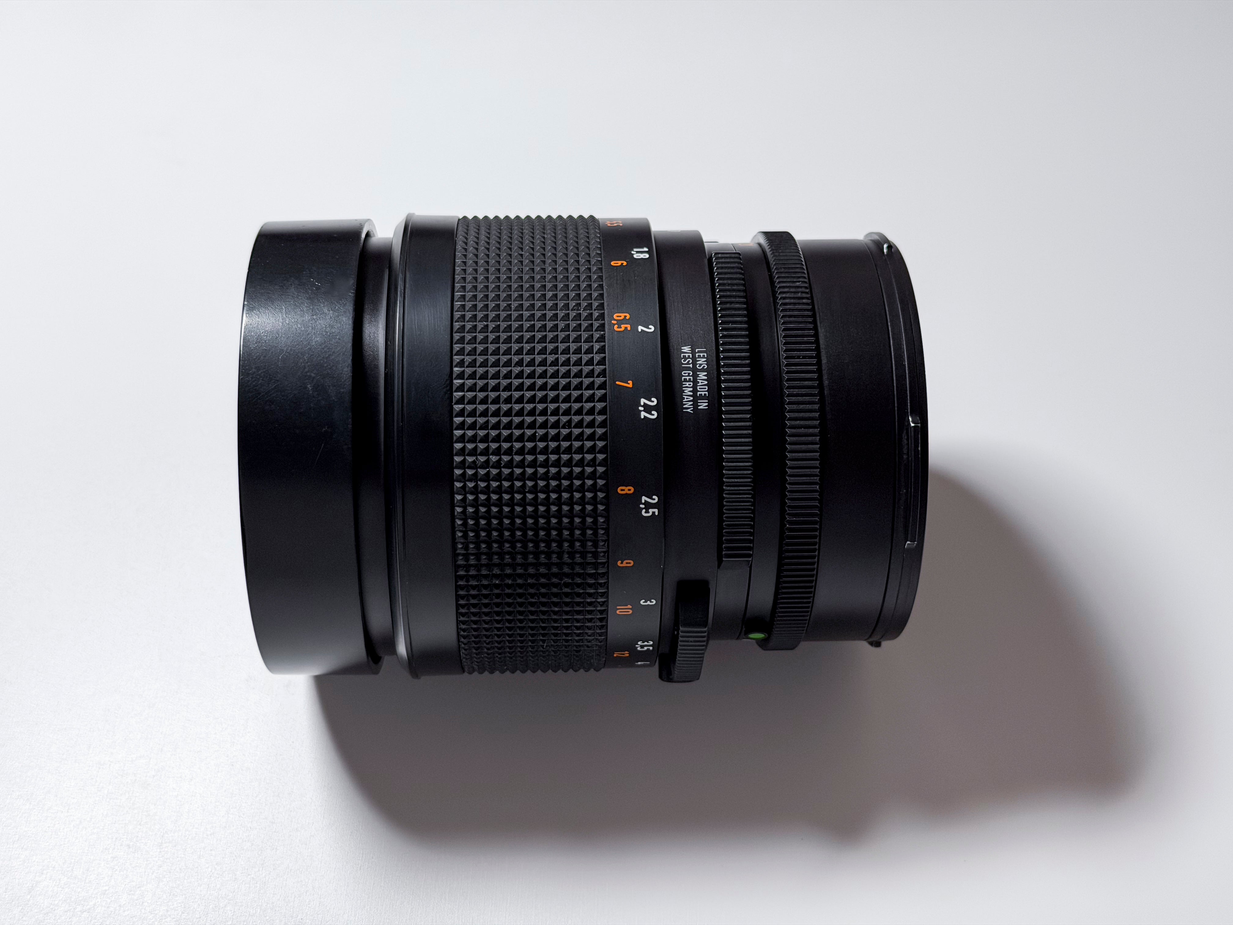 Hasselblad 150mm f/4 Sonnar T* CF Lens + Hood and Caps - Excellent, Near Mint