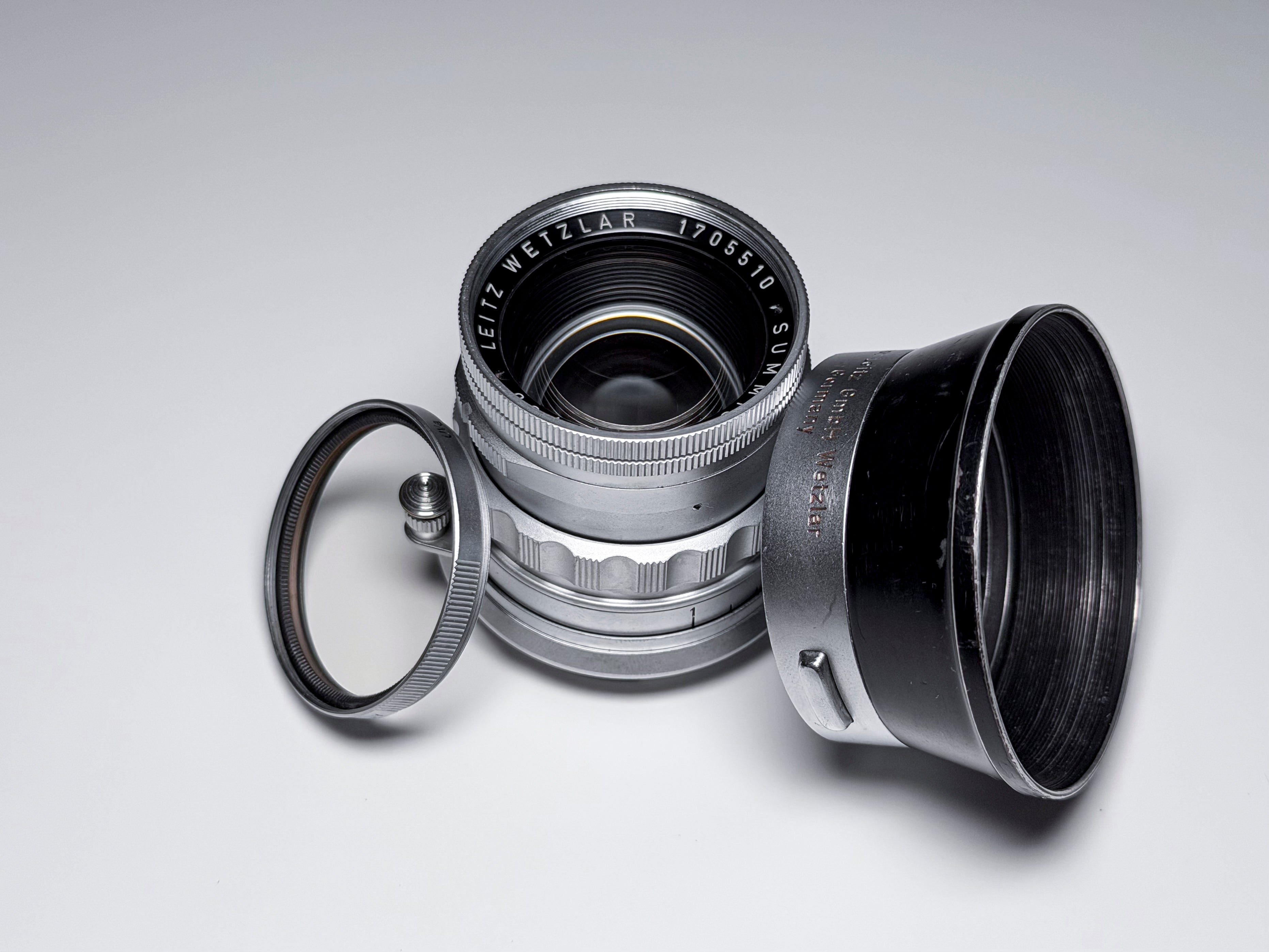 Leica M3 Single Stroke + Summicron 50mm f/2 Rigid + Hood - Perfectly Working