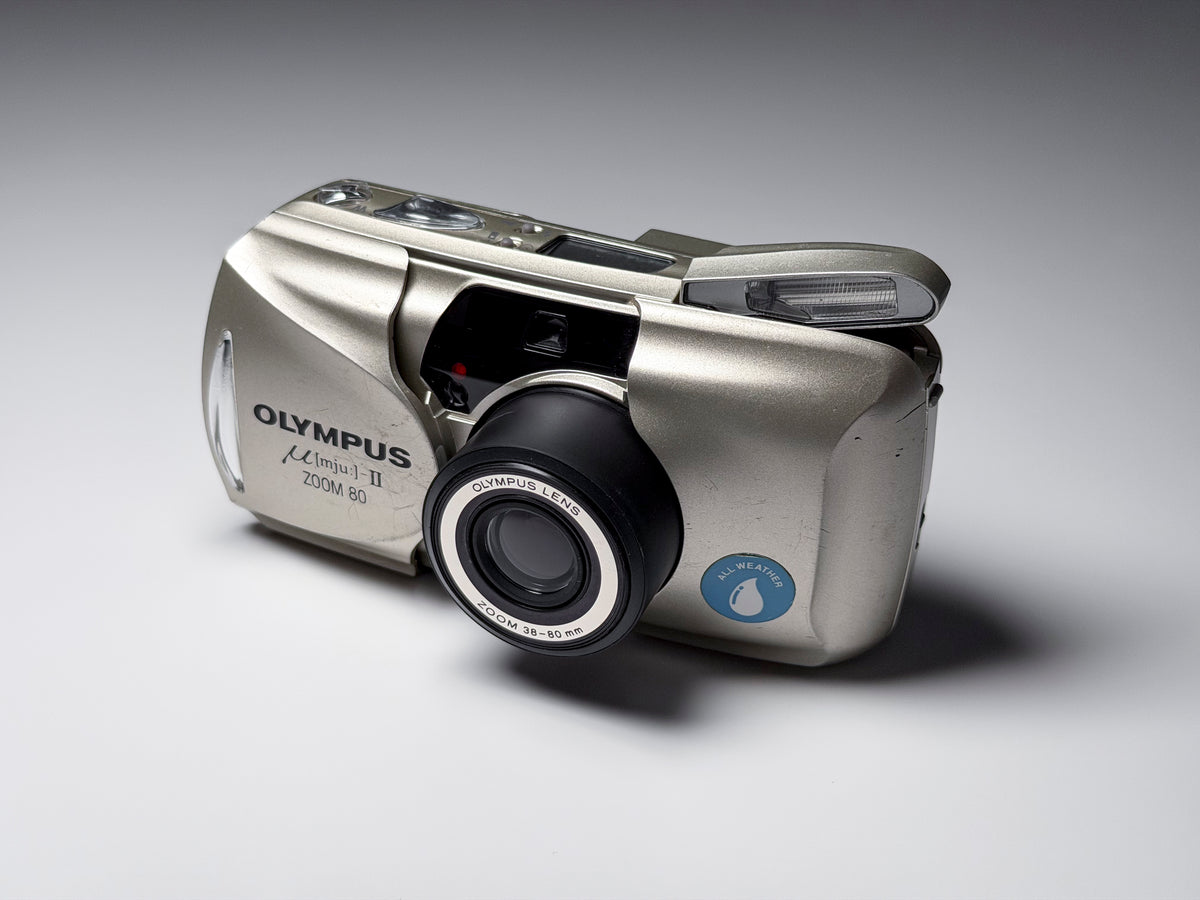 Olympus Mju II Zoom 80 35mm Film Camera - Film Tested, Perfectly Working