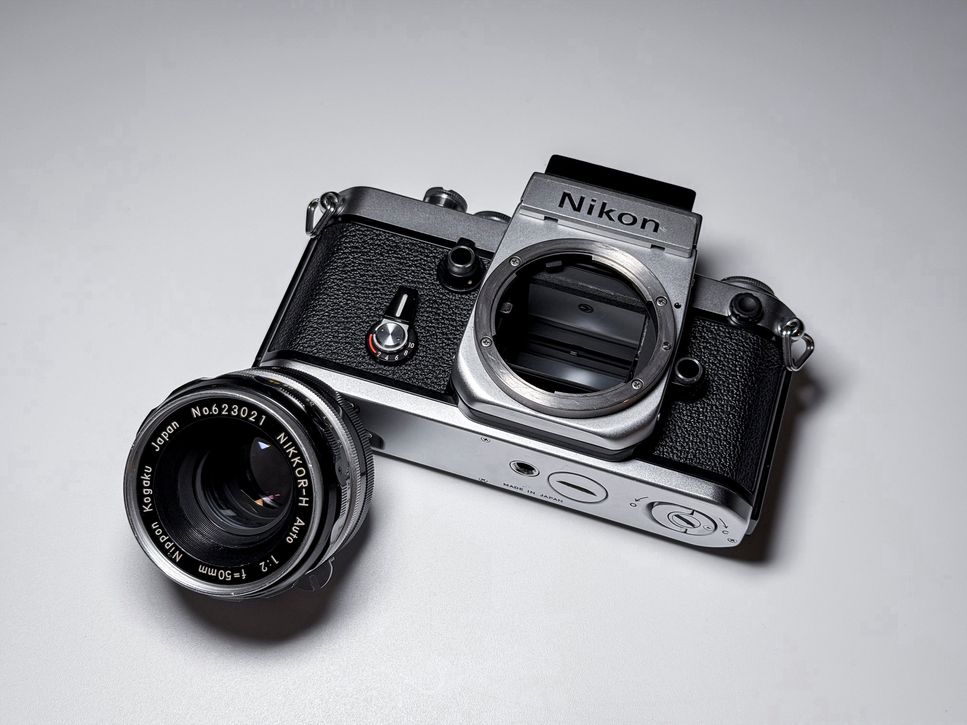 Nikon F2 + DW-1 Waist Level Finder + 50mm Nikkor H - Film Tested, Excellent