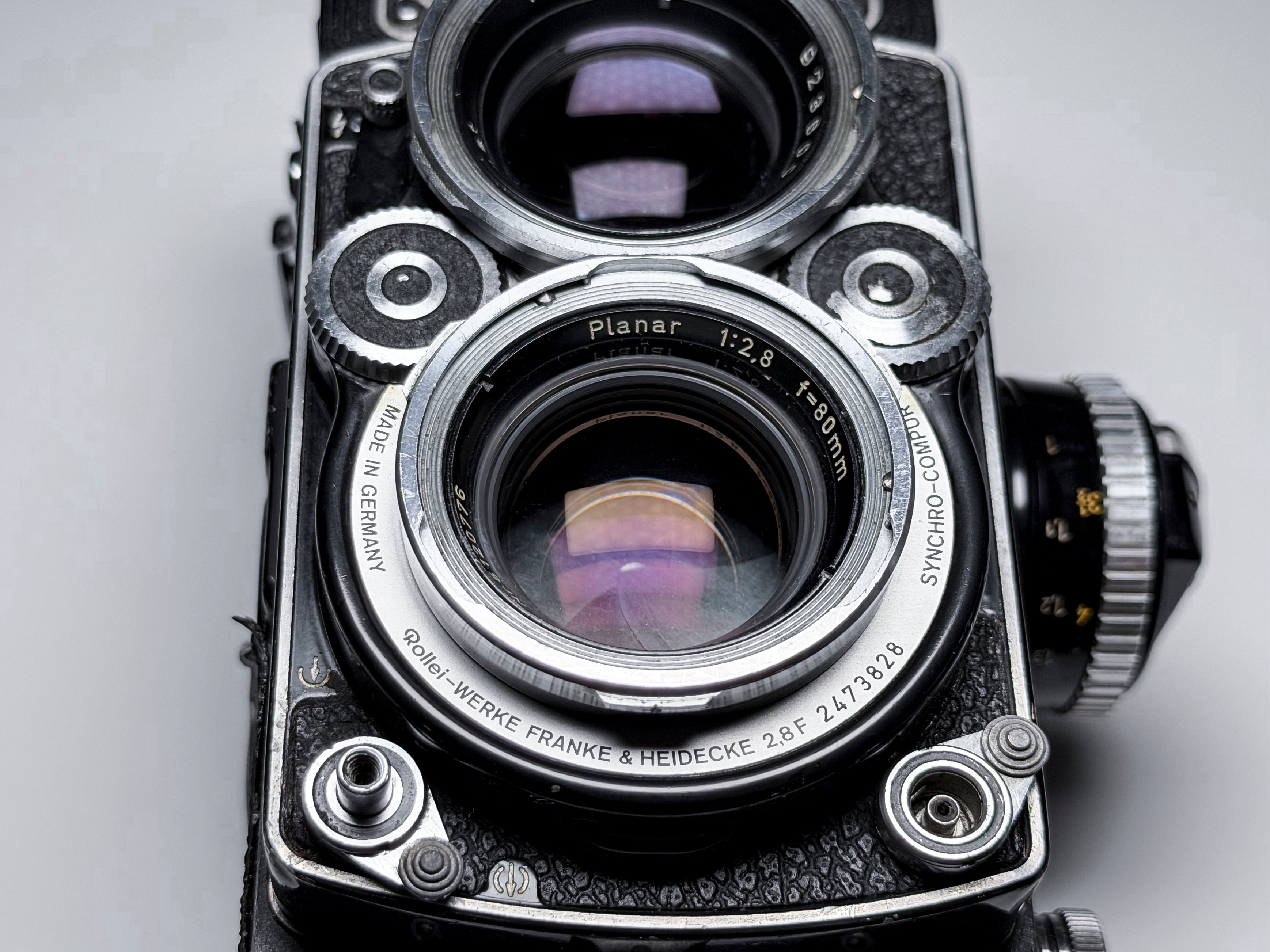 Rolleiflex 2.8F White Face Medium Format 120 Film - Tested