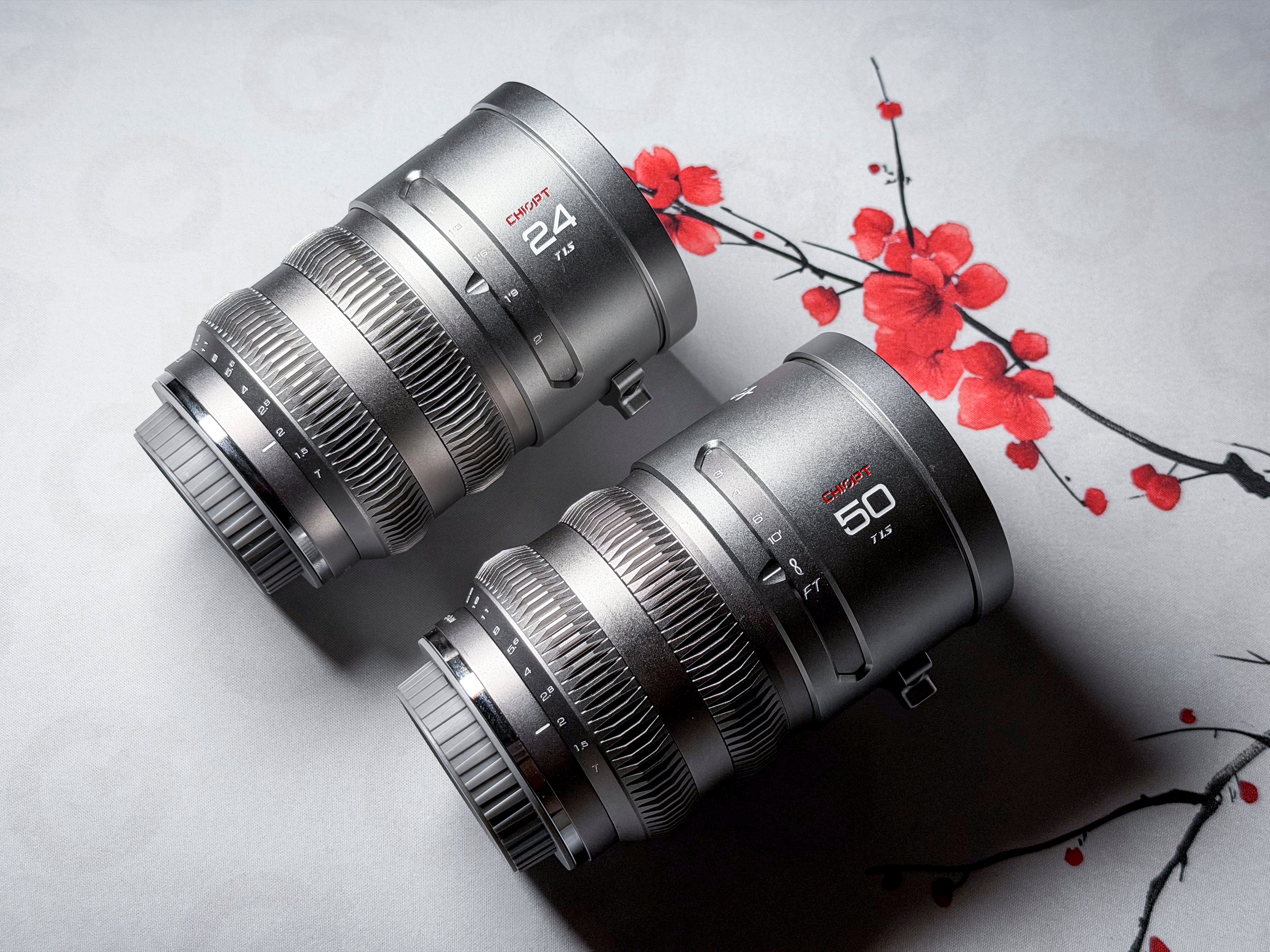 Chiopt Aura Cine Lenses Set 24mm + 50mm for Sony E Full Frame - Mint 50% off