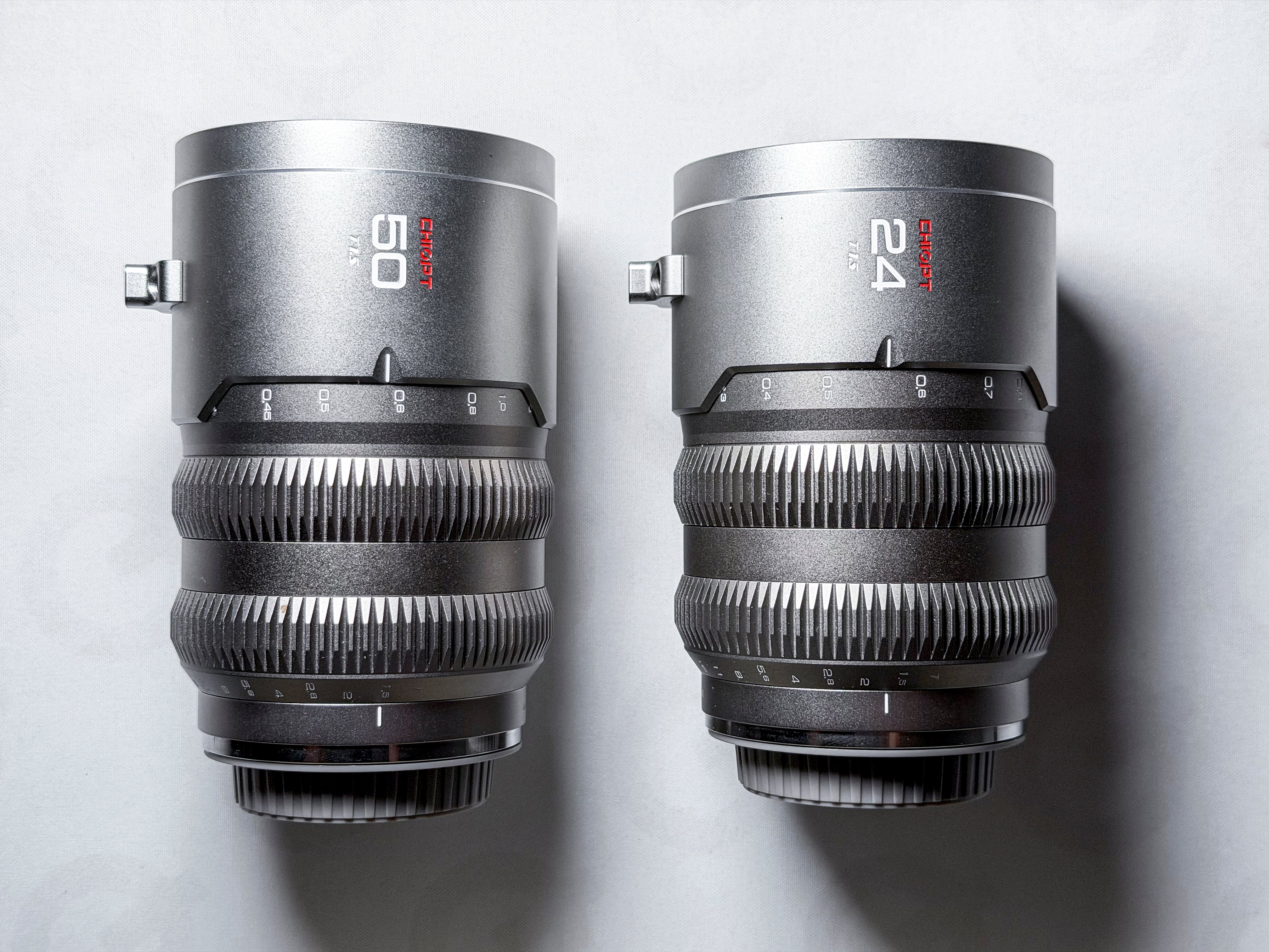 Chiopt Aura Cine Lenses Set 24mm + 50mm for Sony E Full Frame - Mint 50% off