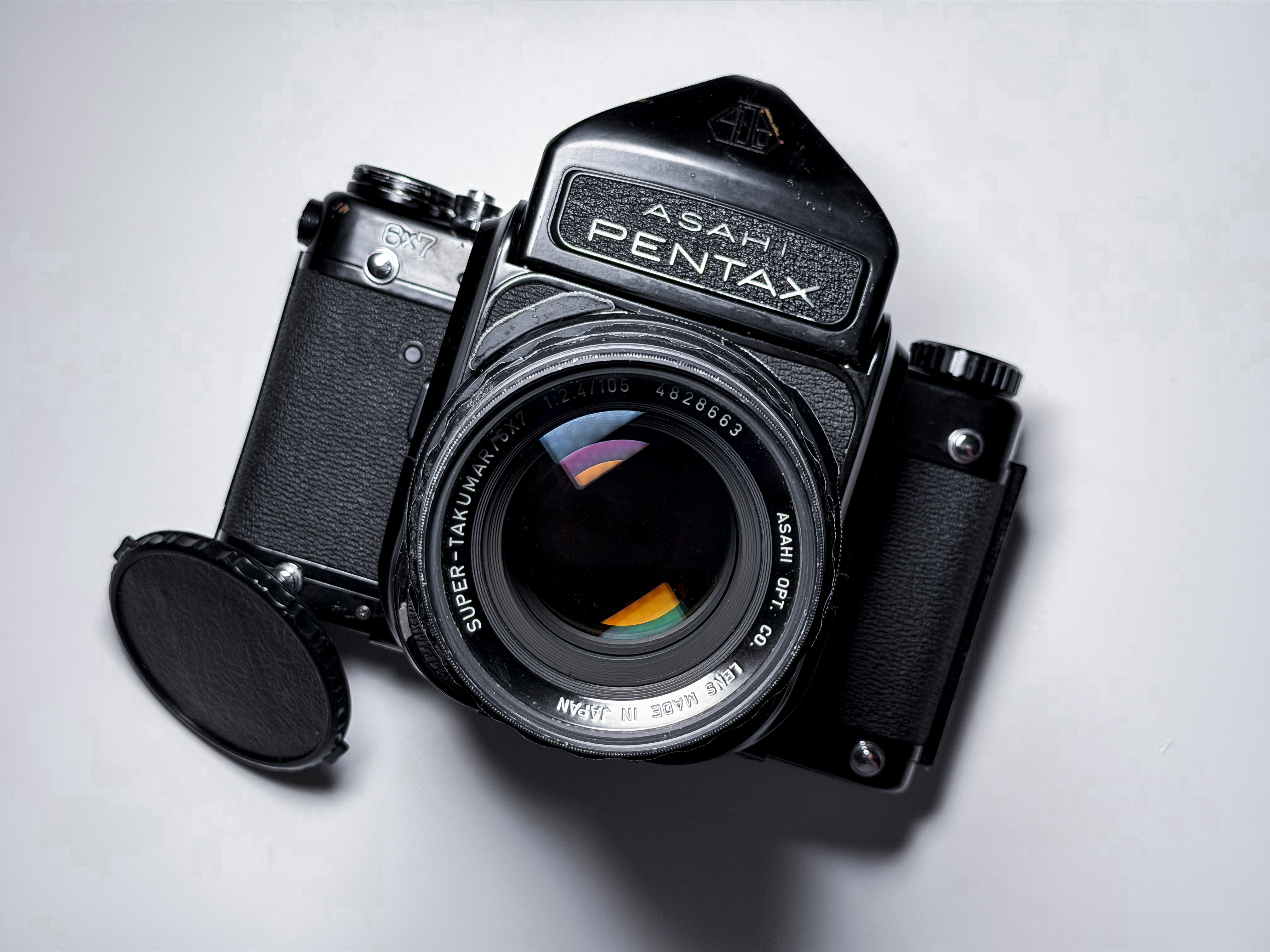 Pentax 67 MLU + 105mm f/2.4 120 Film SLR + Rare Case - Perfectly Working 6x7