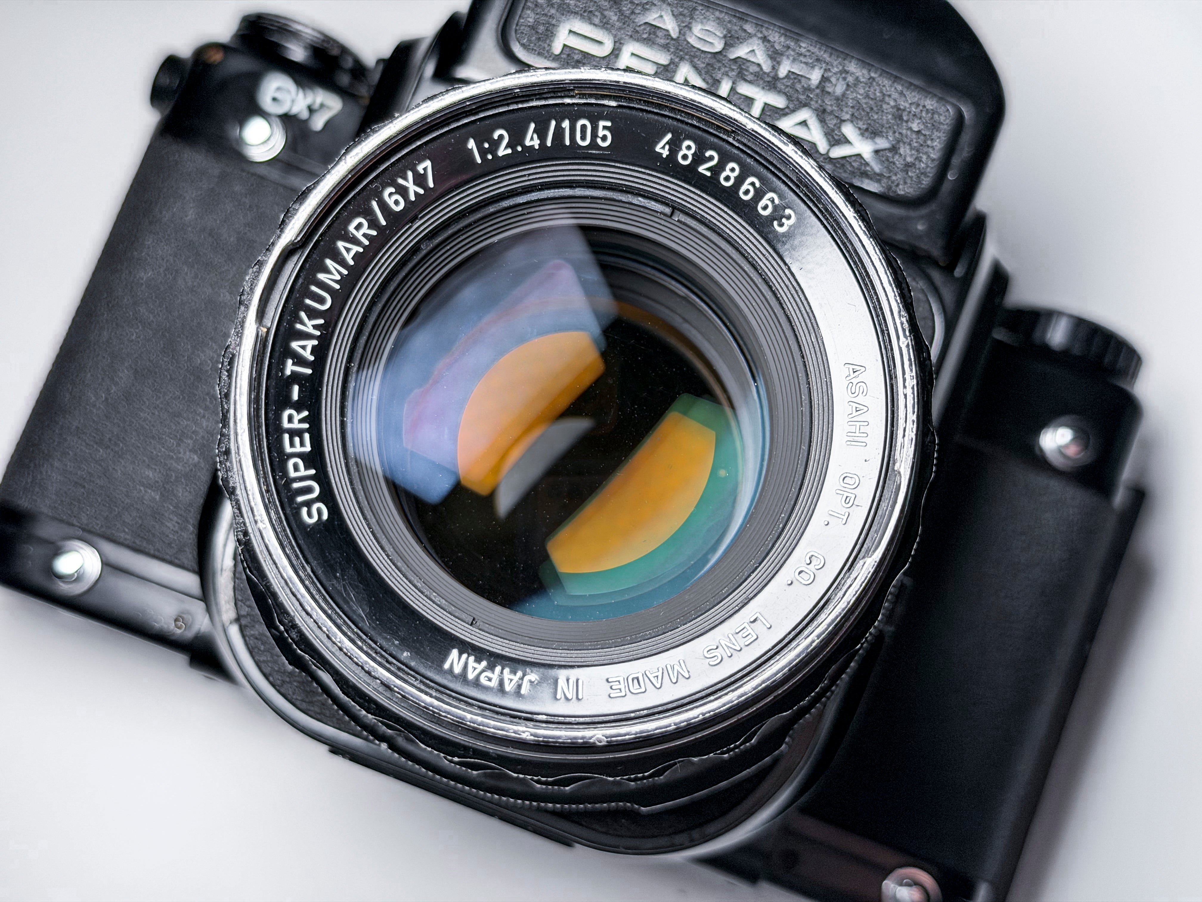 Pentax 67 MLU + 105mm f/2.4 120 Film SLR + Rare Case - Perfectly Working 6x7