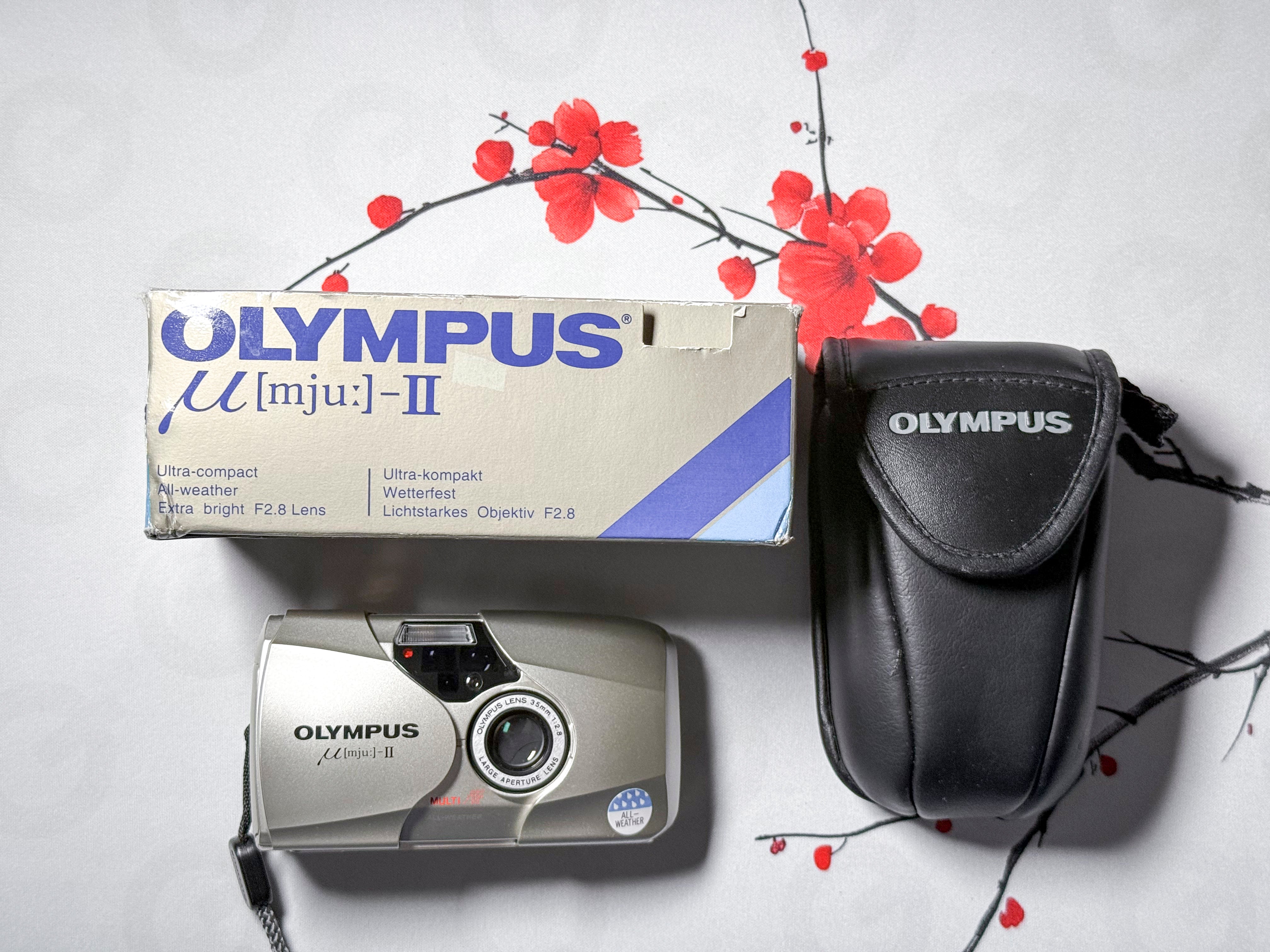 Rare! Olympus Mju II 35mm Film Camera Stylus Epic - Box and Papers, Near Mint