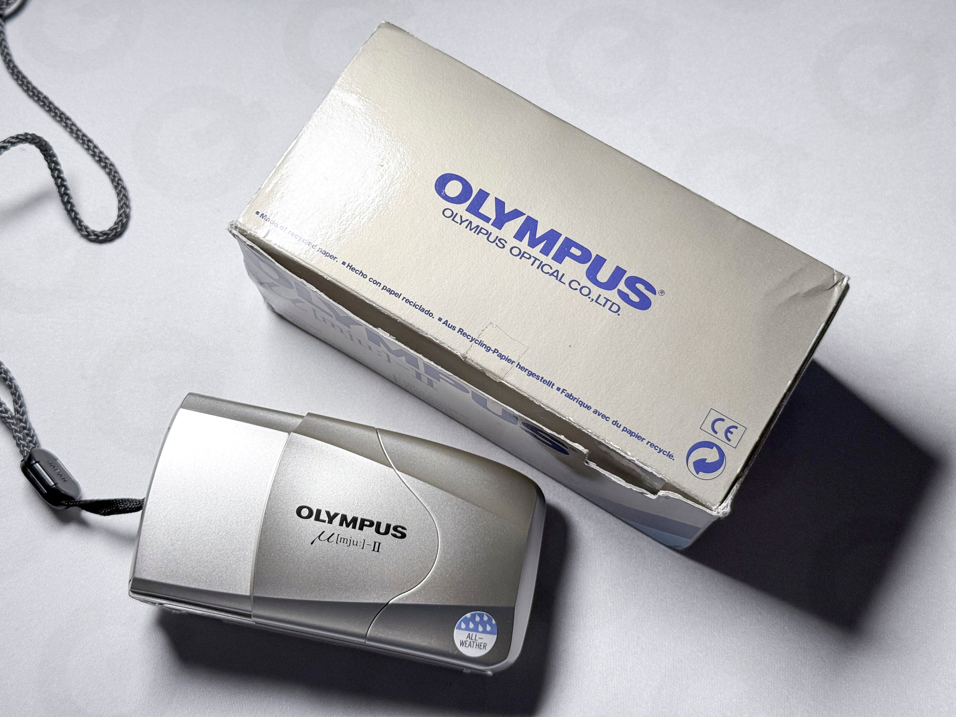 Rare! Olympus Mju II 35mm Film Camera Stylus Epic - Box and Papers, Near Mint