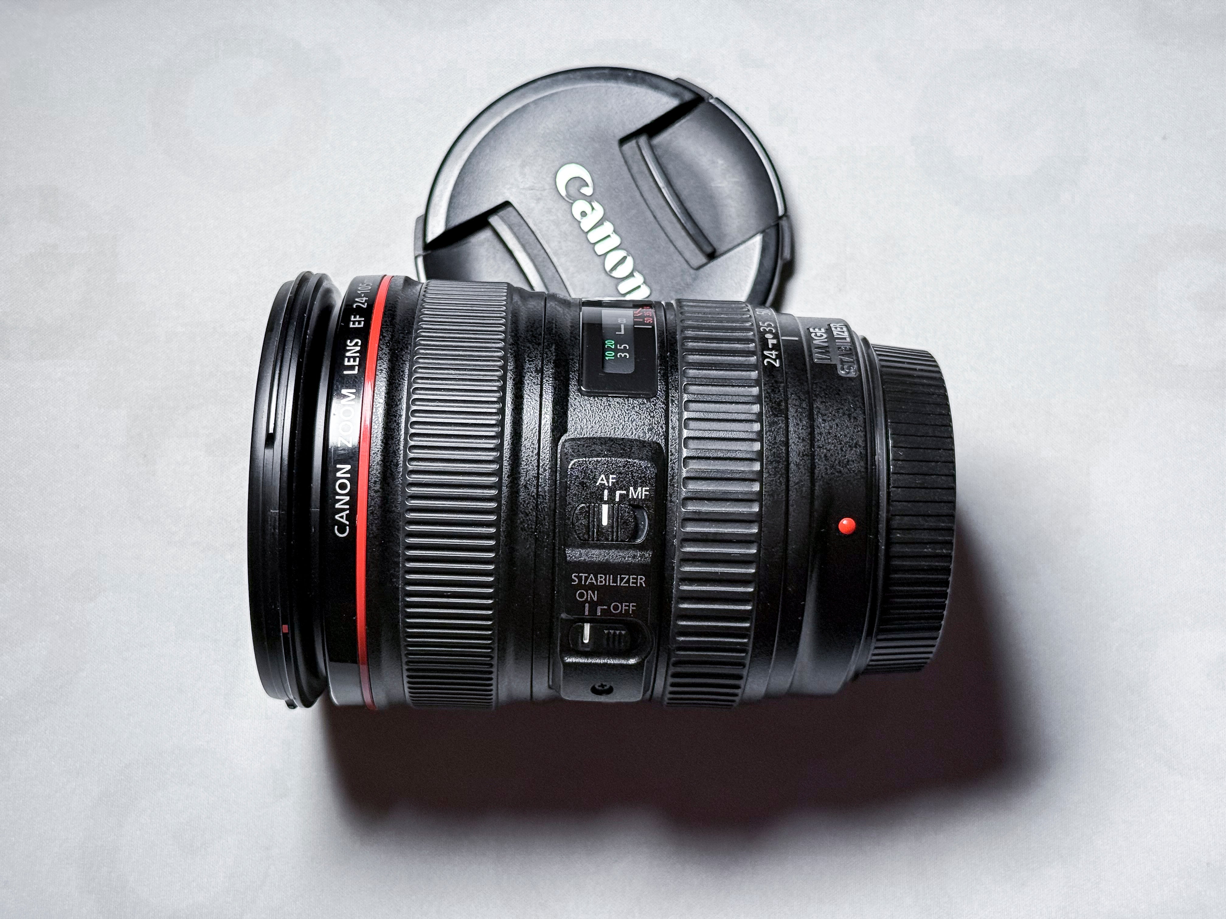 Canon 24-105 L USM f/4 lens for EF EOS DSLR - 1 Year Warranty, Excellent