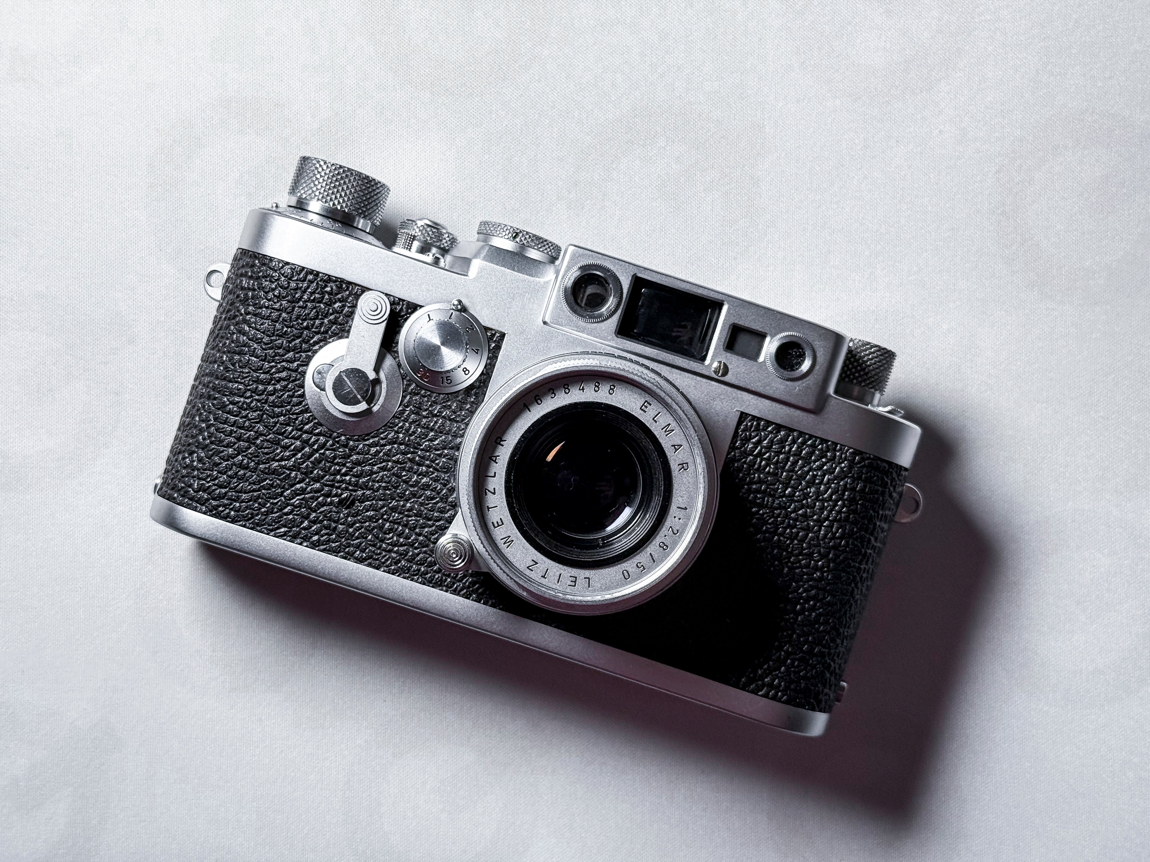 Rare! Leica IIIg + Elmar 50mm f/2.8 + Hood - Excellent Condition