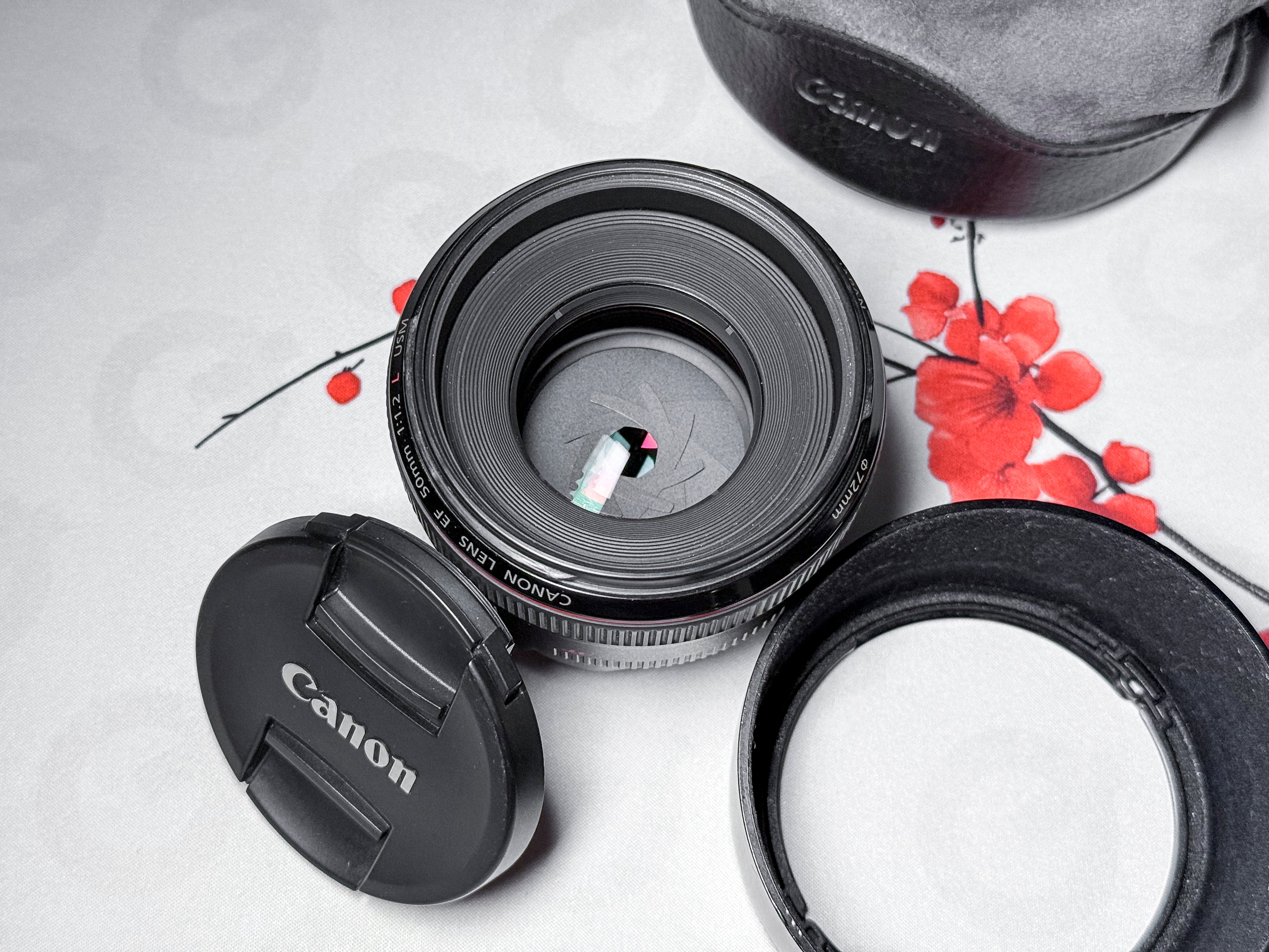 Canon EF 50mm f/1.2 USM L - Garanzia di 1 anno, ottimo con custodia e paraluce