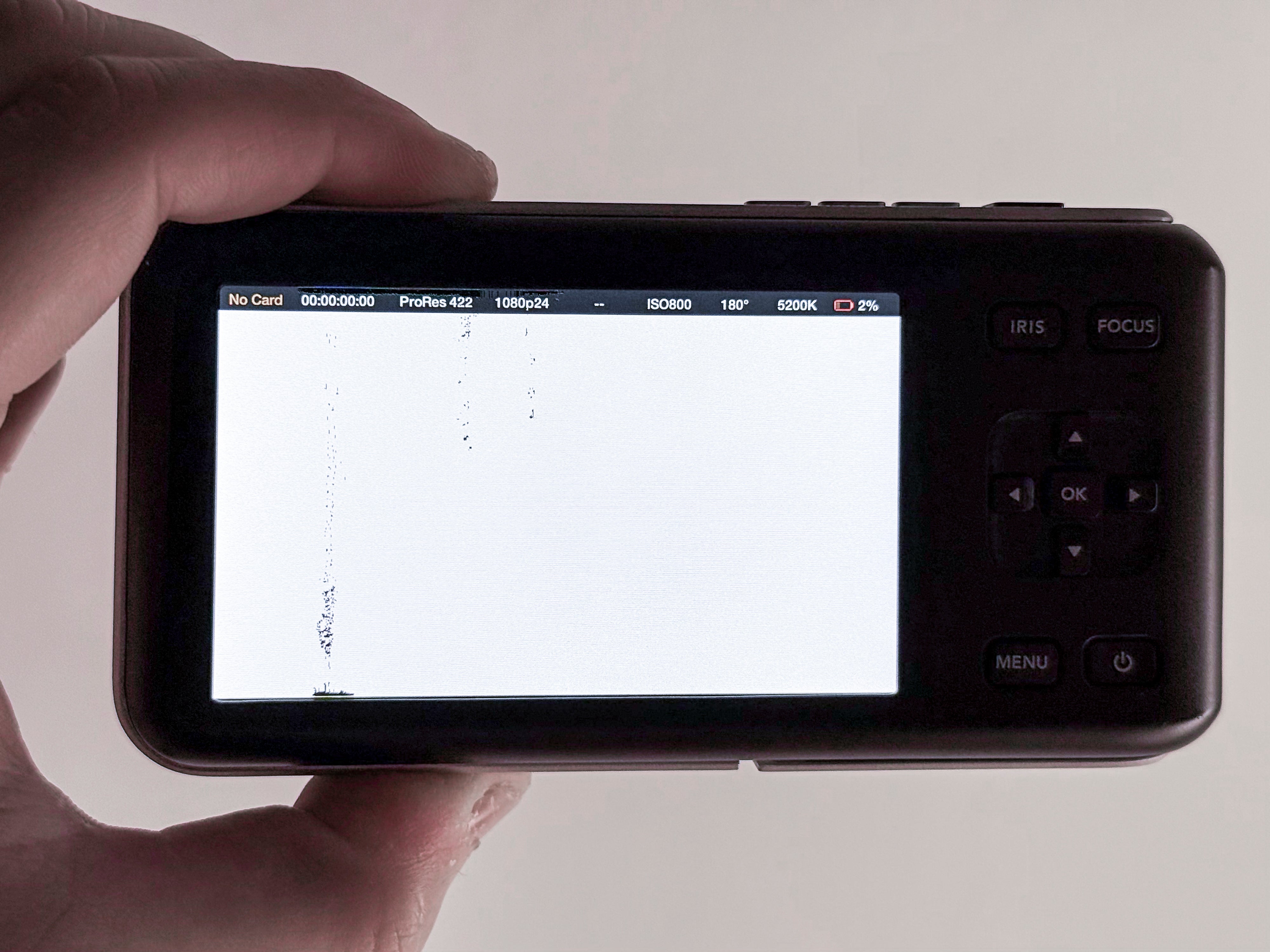 Blackmagic Design Pocket Cinema Camera Super 16 BMPCC - Funzionante, problema con il piccolo LCD